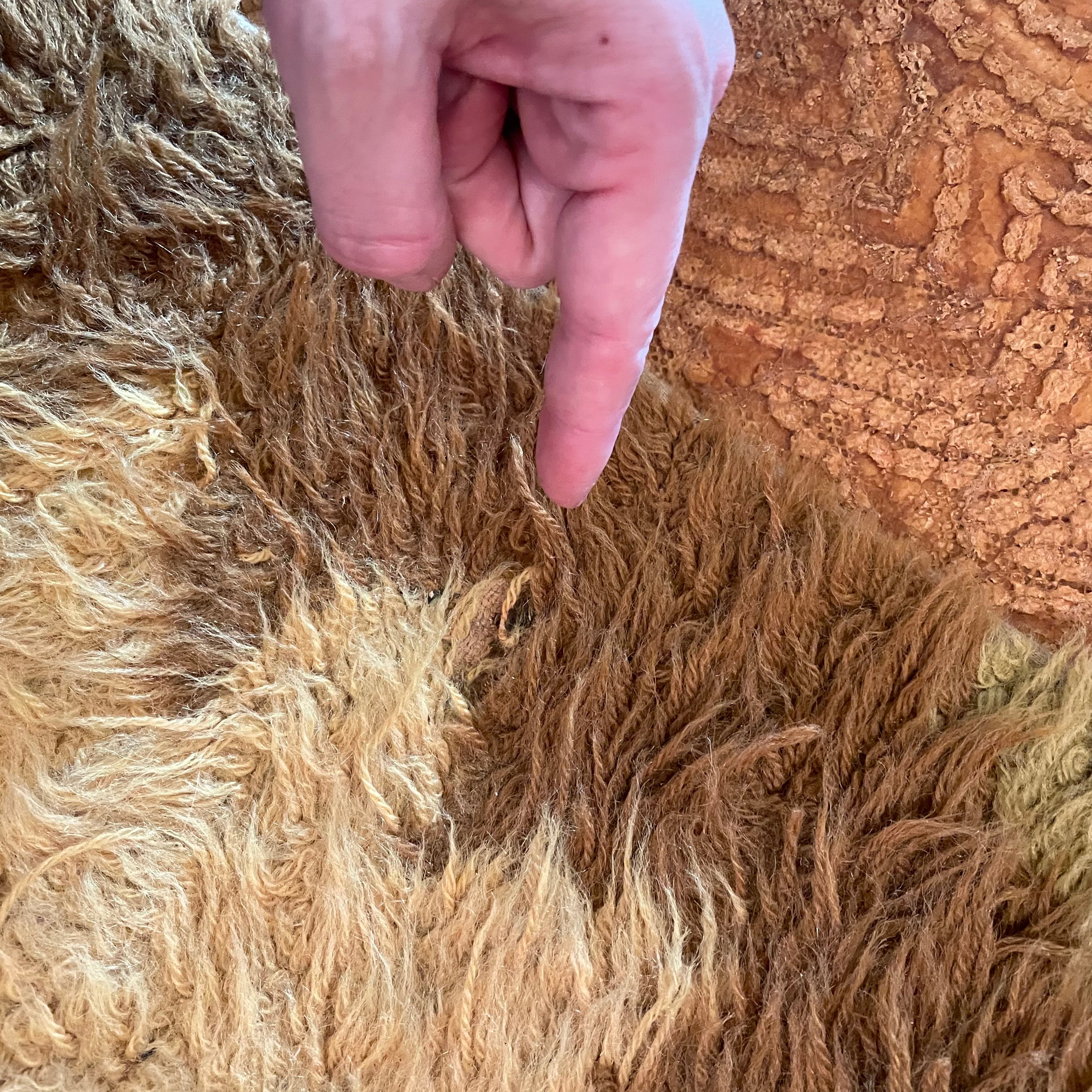 5’6” x 8’7” 1970’s Floral Shag Rug