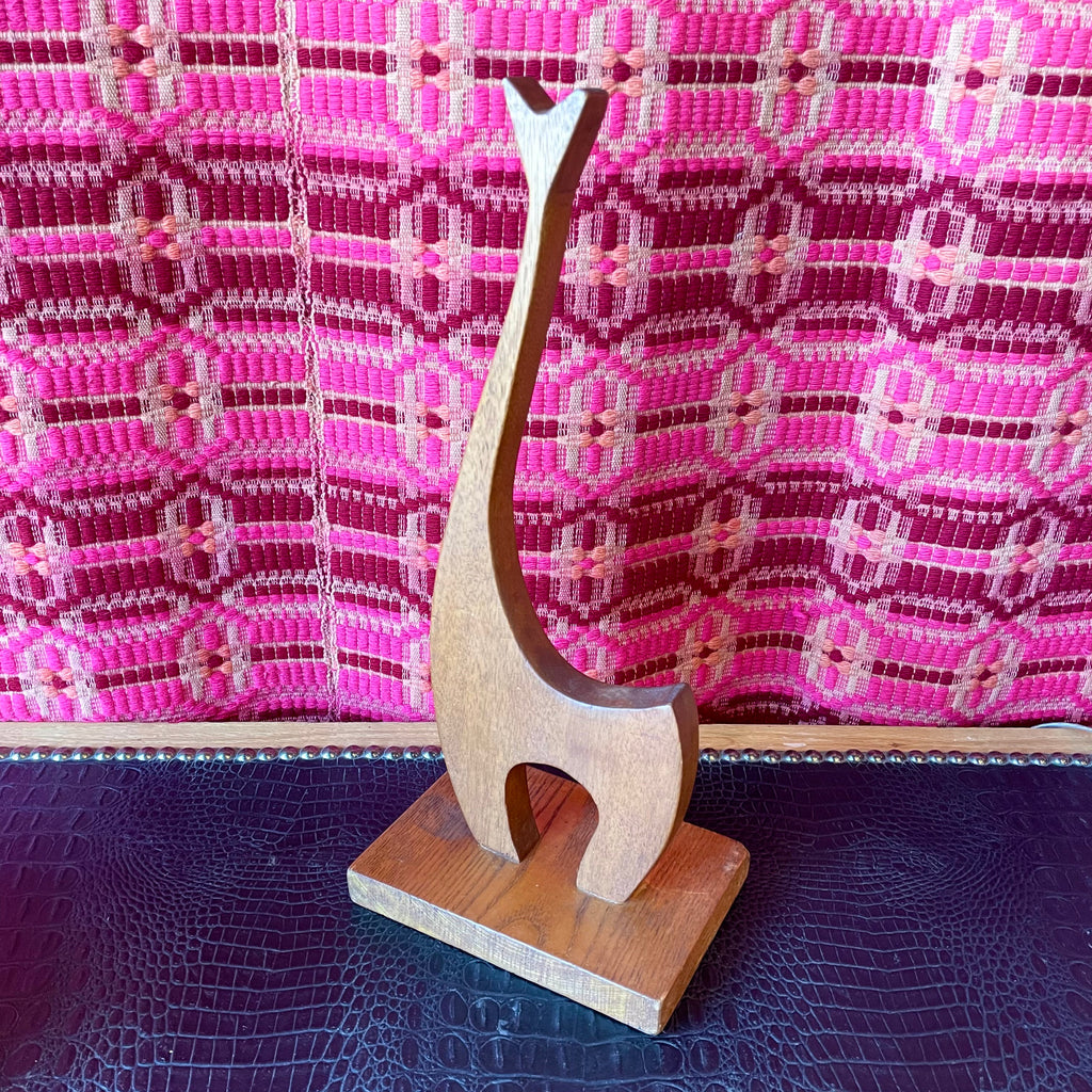 1970's Wooden Giraffe Sculpture