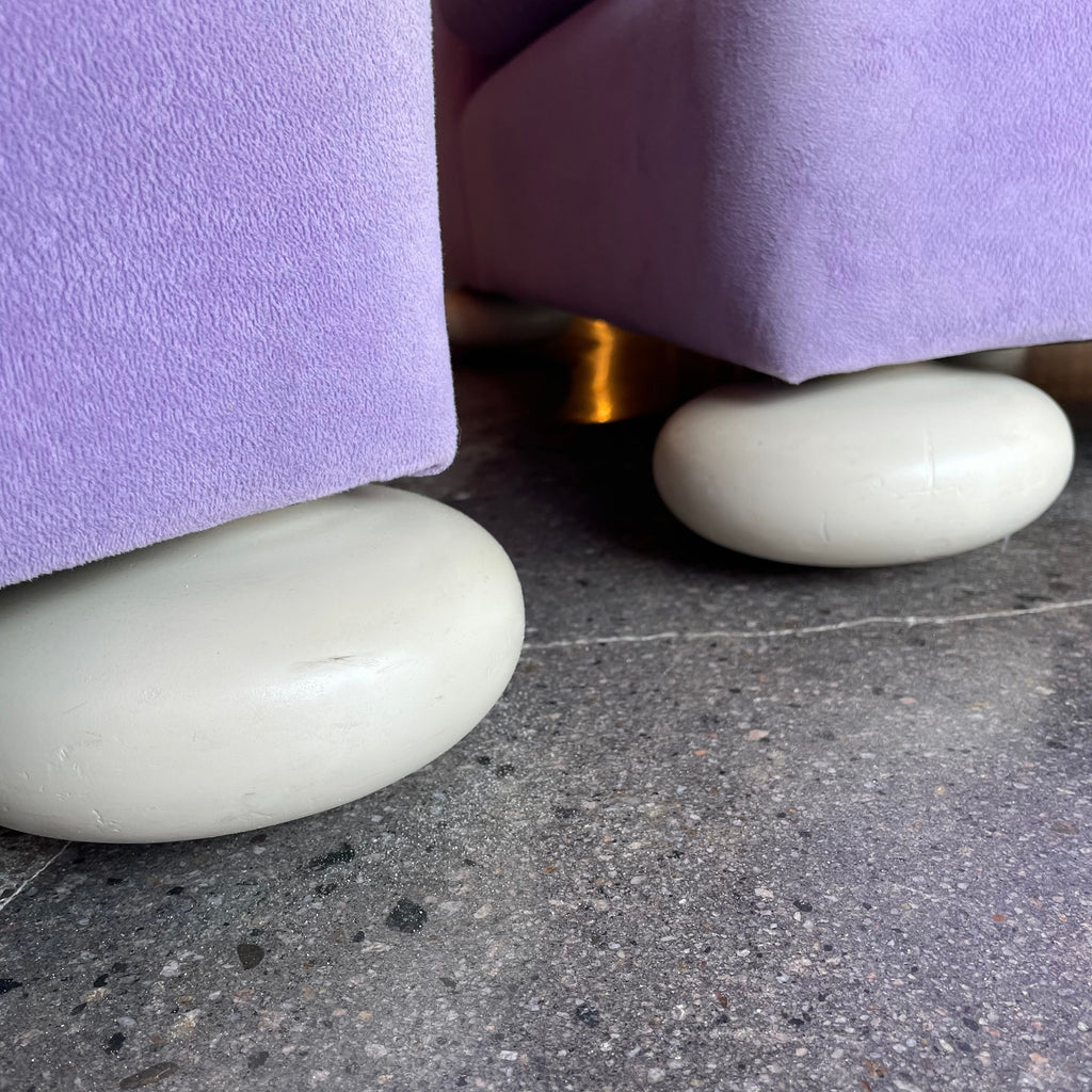 1970's Reupholstered Milo Baughman for Thayer Coggin Scroll Armchairs - 1 available