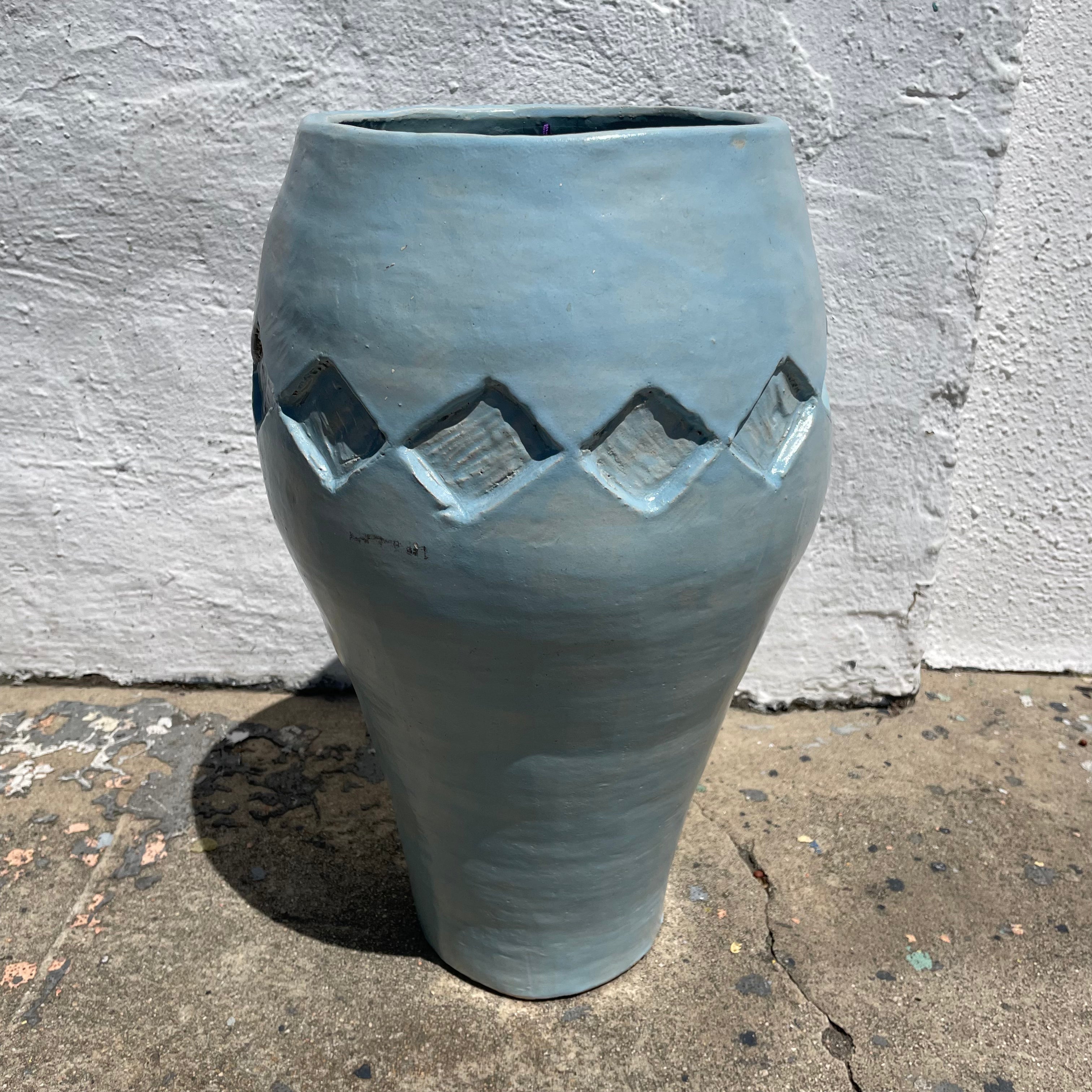 1970’s Studio Pottery Diamond Vase