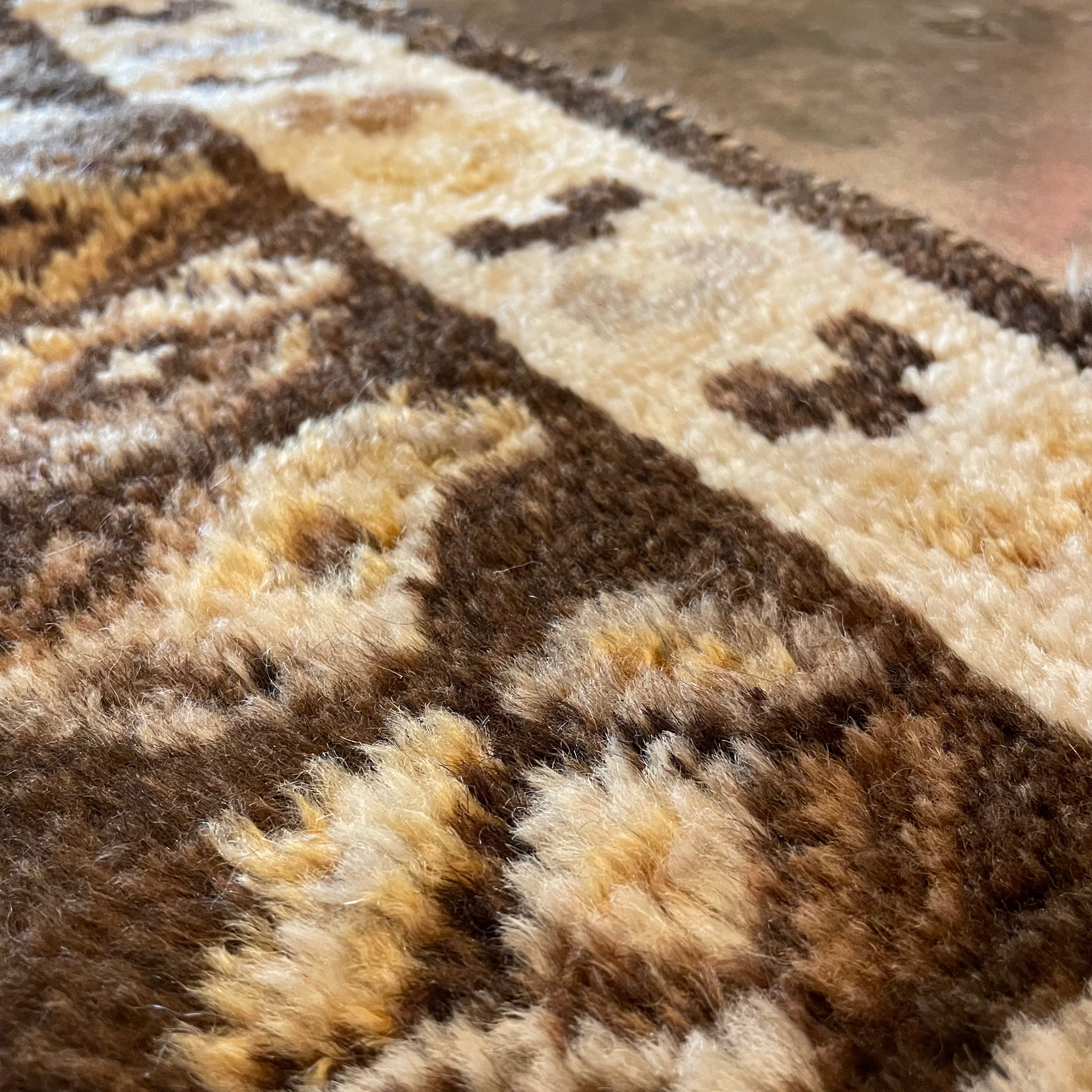 3’4” x 6’9” Vintage Algerian  Shag Rug