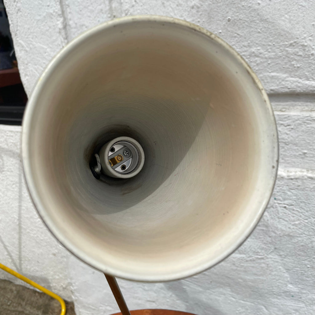 1960’s Adjustable Enamel + Brass Table Lamp