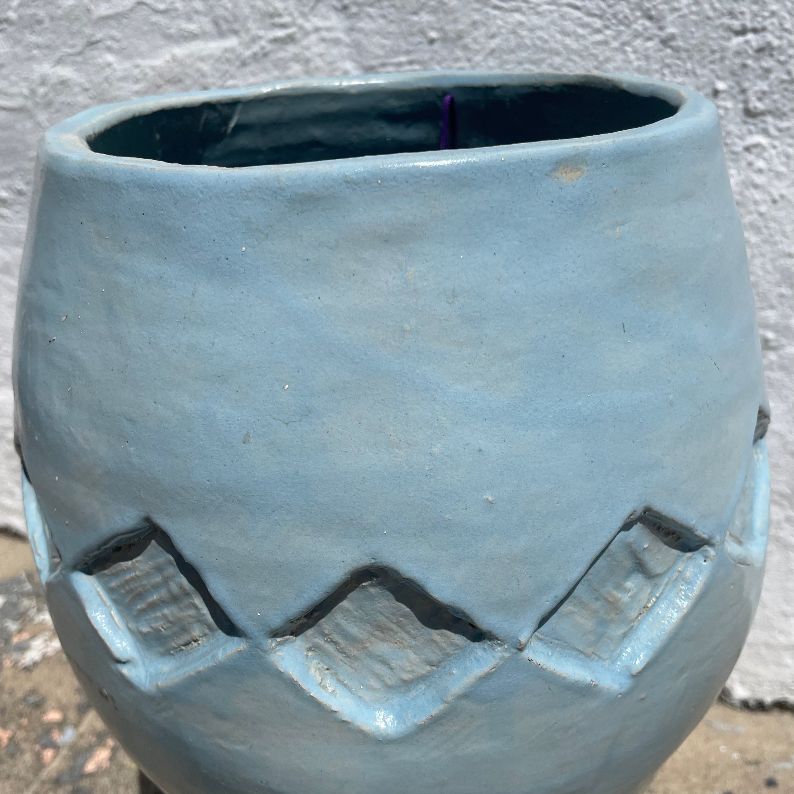 1970’s Studio Pottery Diamond Vase