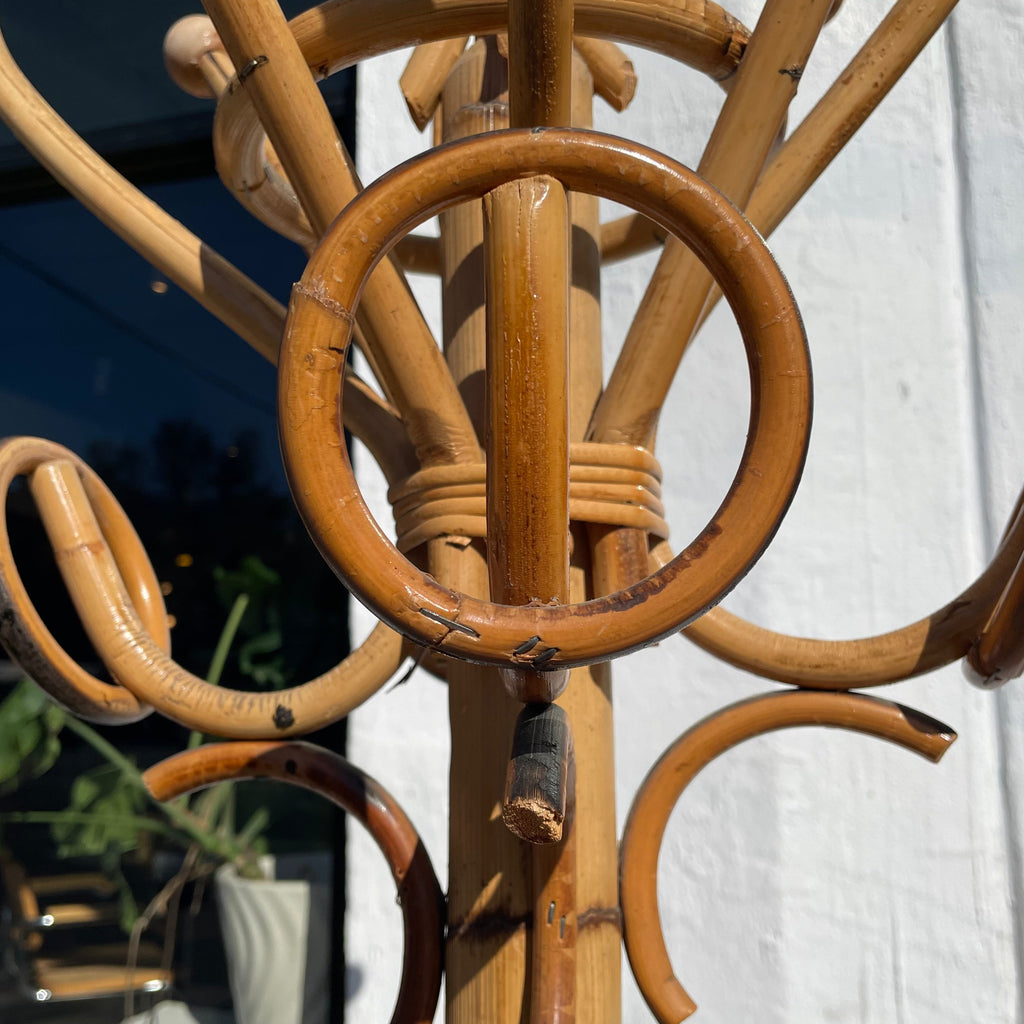 1960’s Italian Coat Rack - Rattan and Bamboo