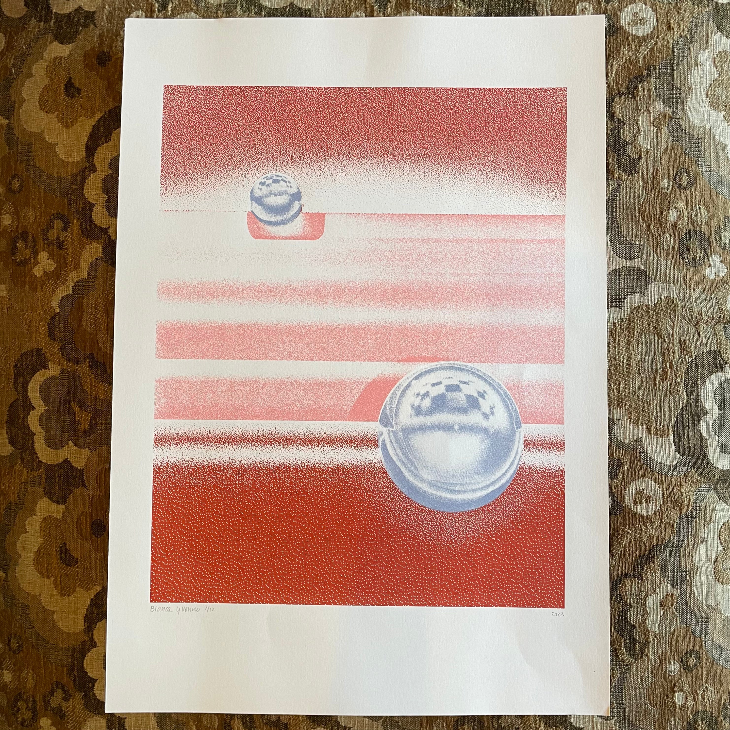 14.25" x 20" Pink Orbs Art Print by Bianca Yvonne