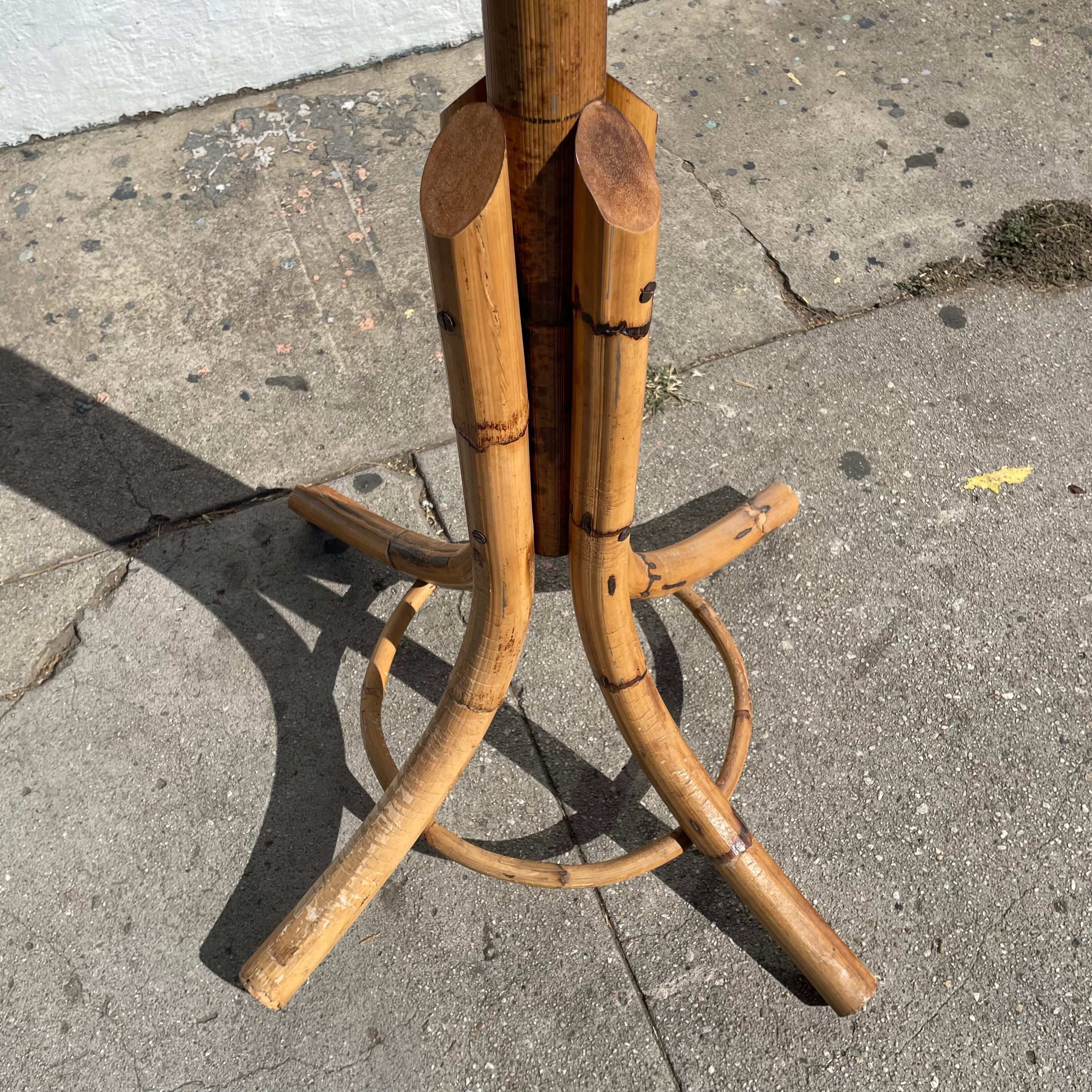 1960’s Italian Coat Rack - Rattan and Bamboo