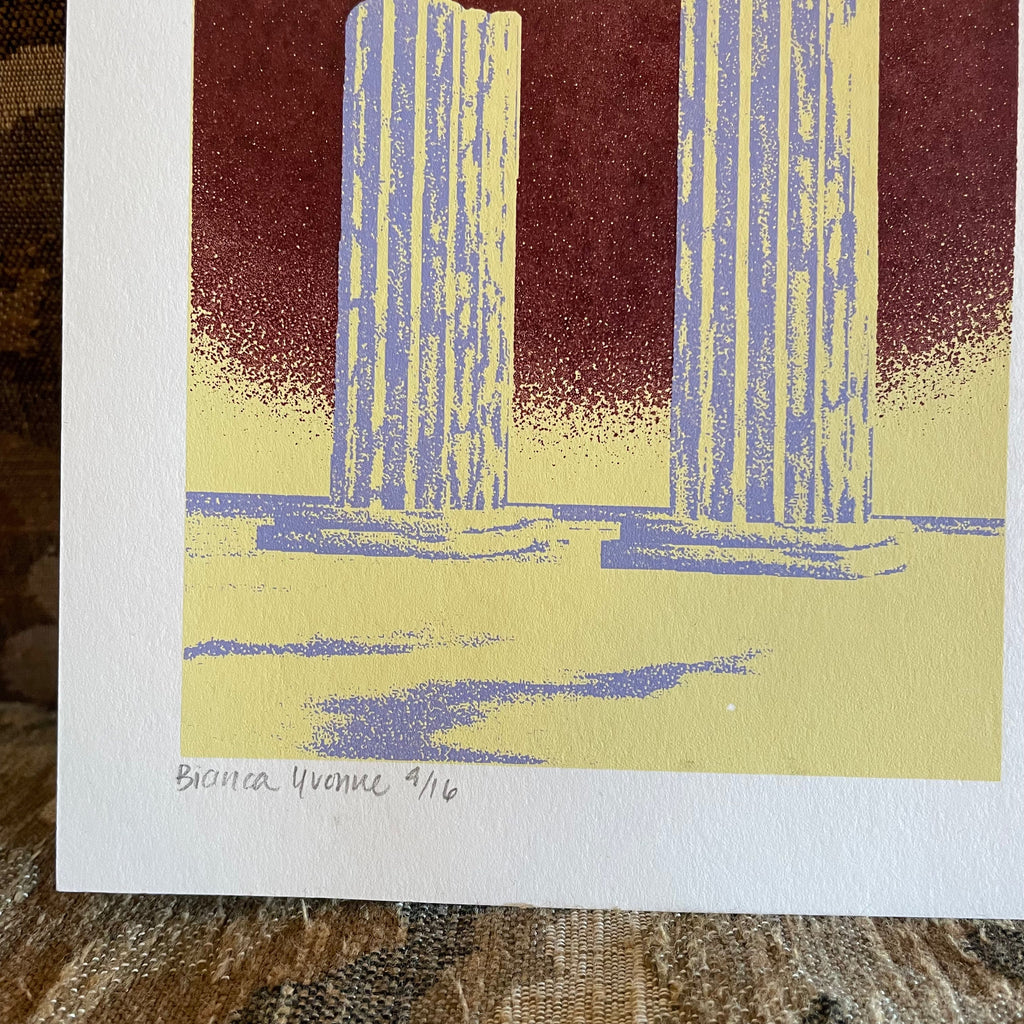8” x 11.5” Columns Art Print by Bianca Yvonne