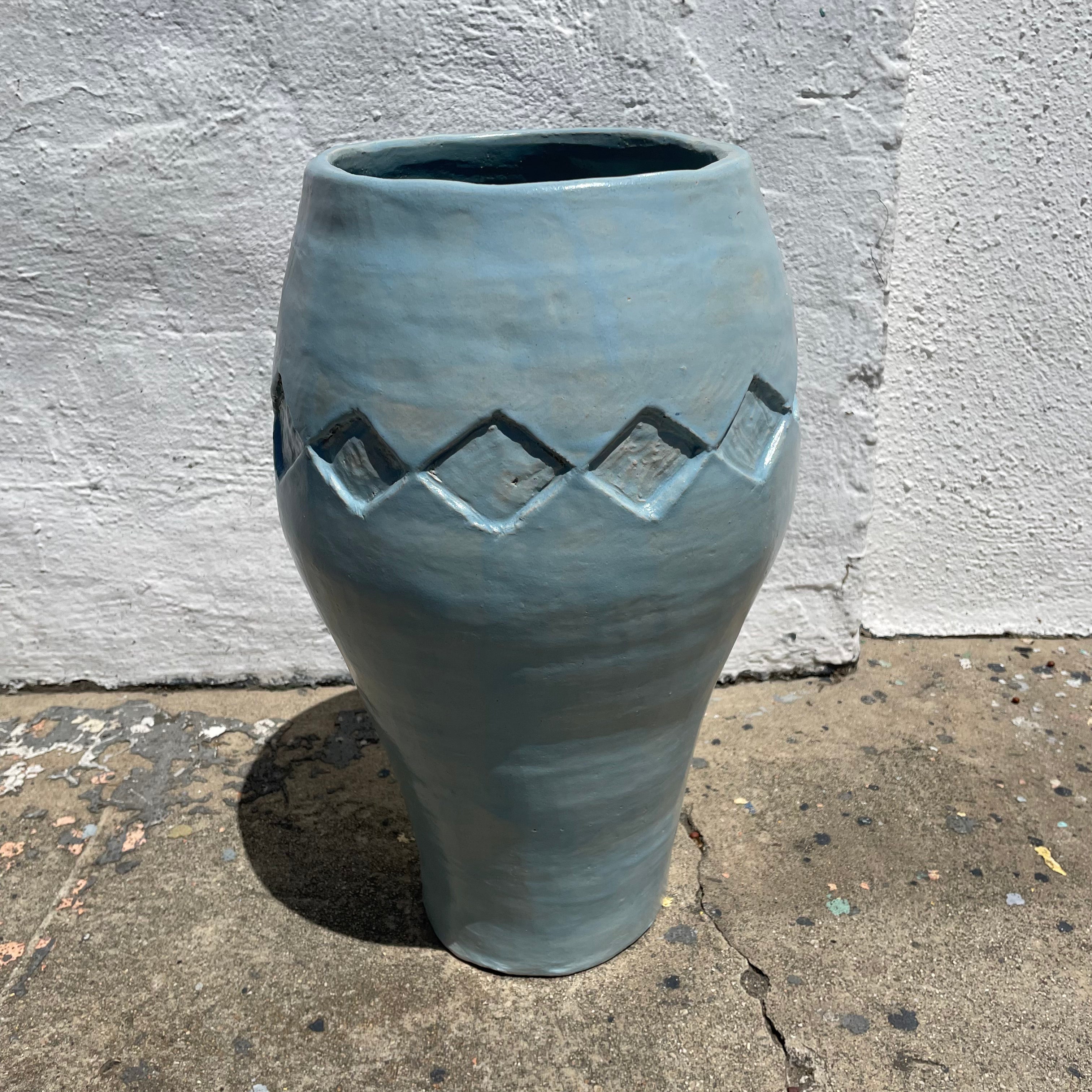 1970’s Studio Pottery Diamond Vase