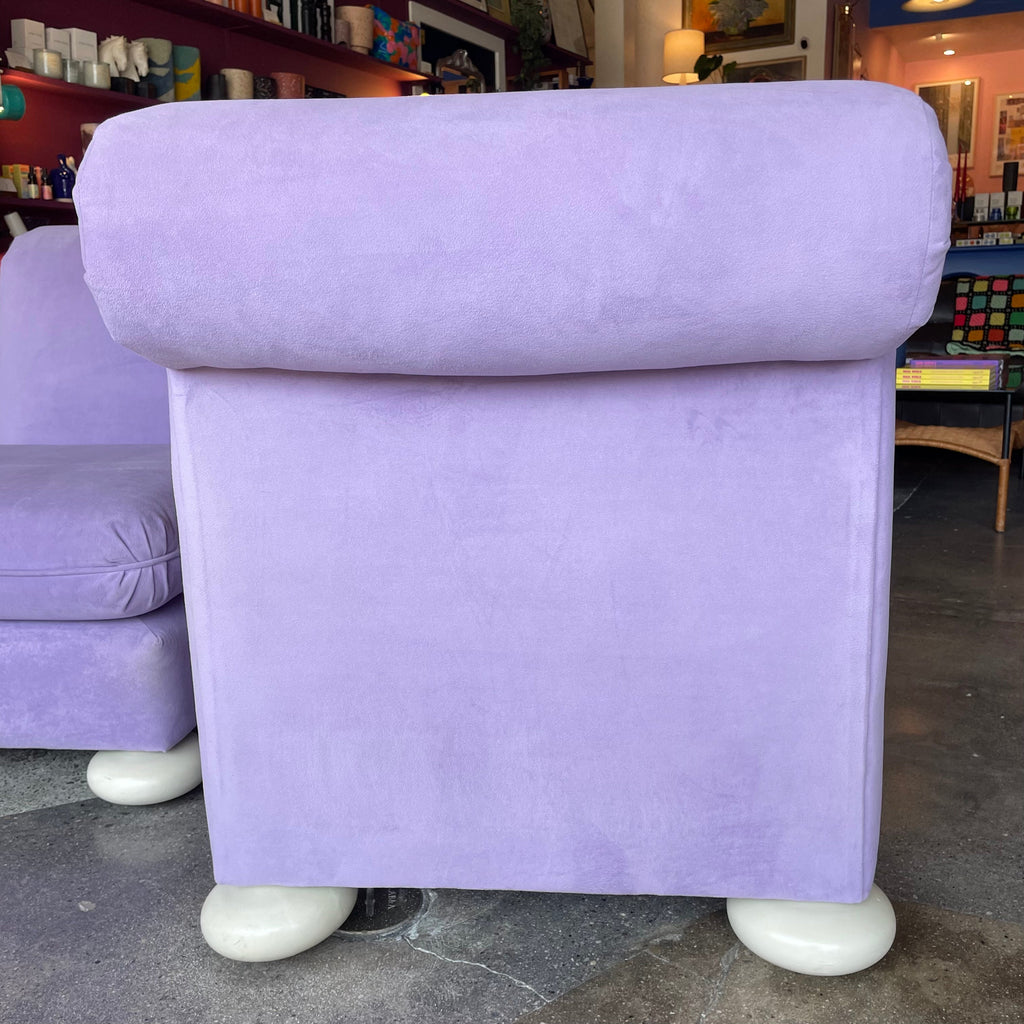 1970's Reupholstered Milo Baughman for Thayer Coggin Scroll Armchairs - 1 available