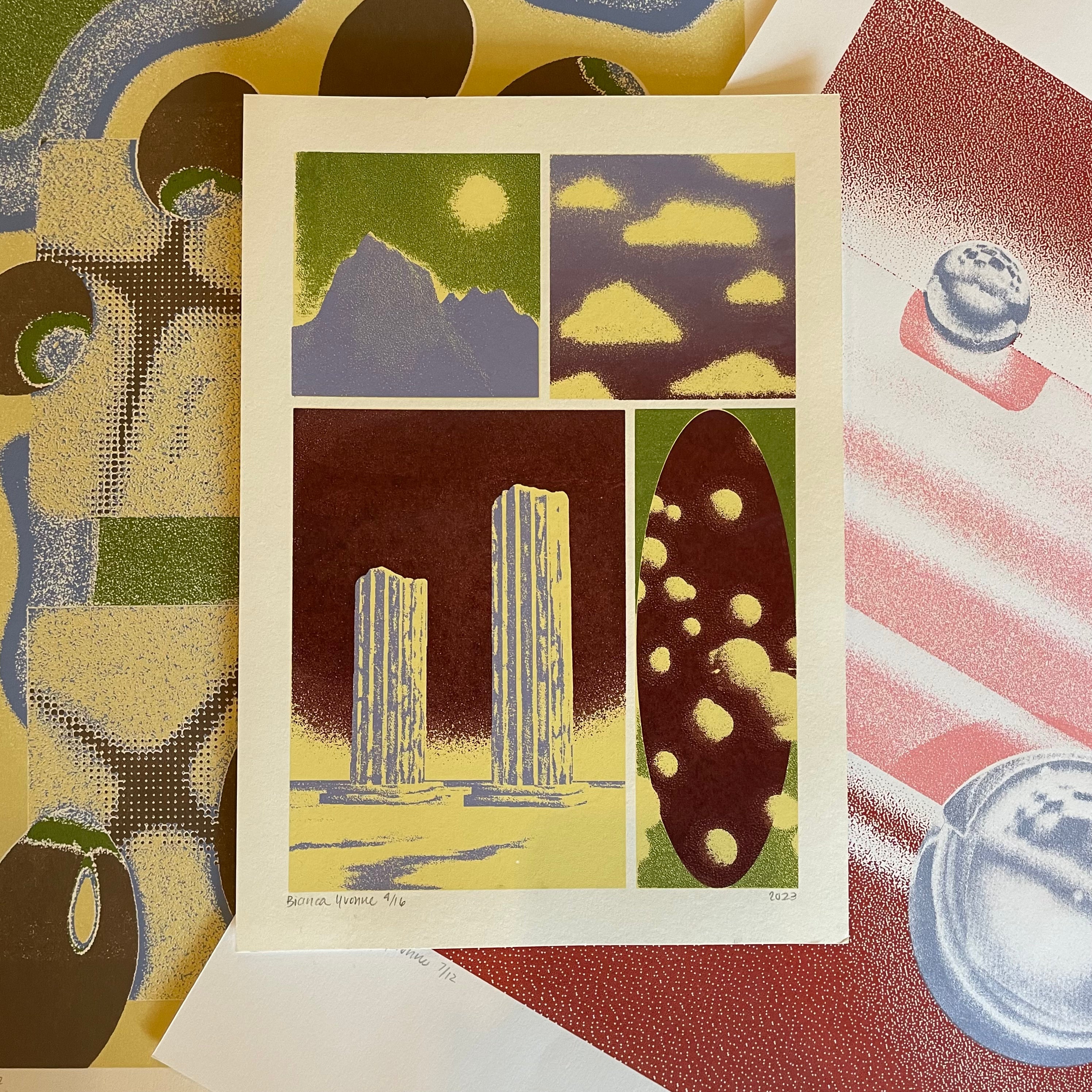 8” x 11.5” Columns Art Print by Bianca Yvonne