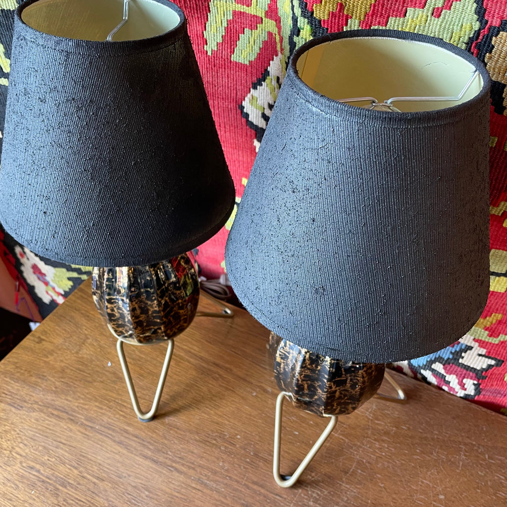 1950’s Atomic Mini Table Lamps - A Pair