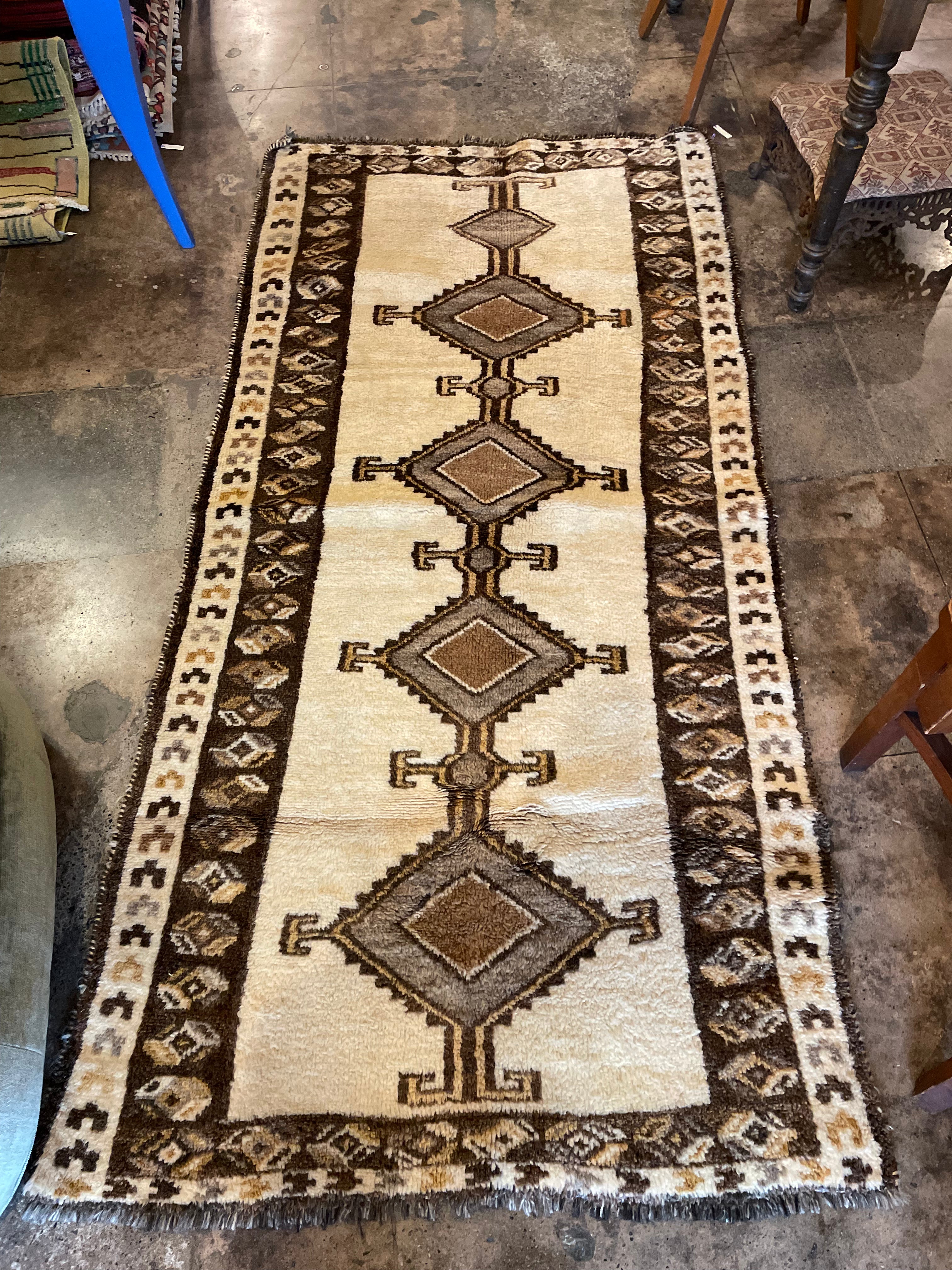 3’4” x 6’9” Vintage Algerian  Shag Rug