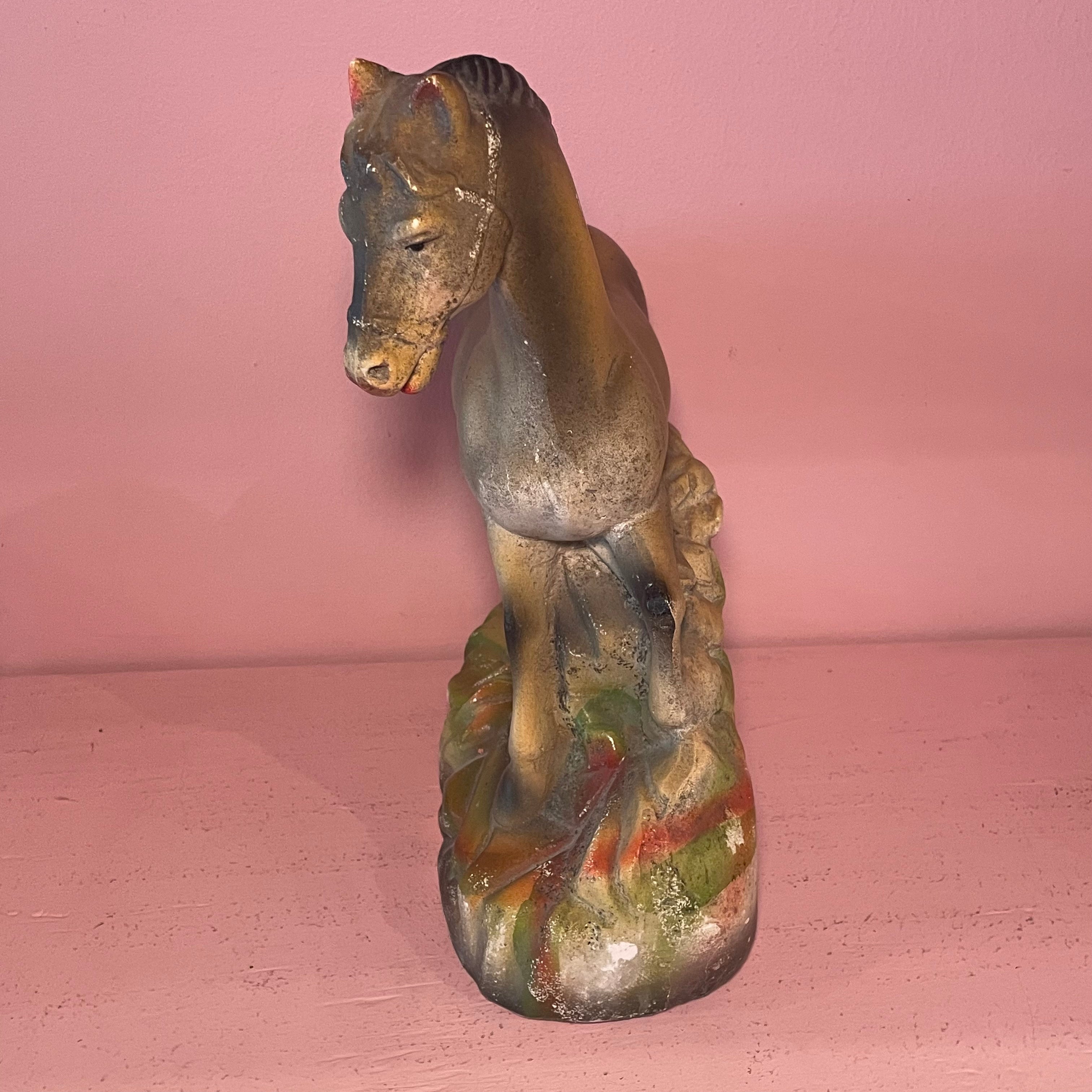 1950's Vintage Chalkware Horse