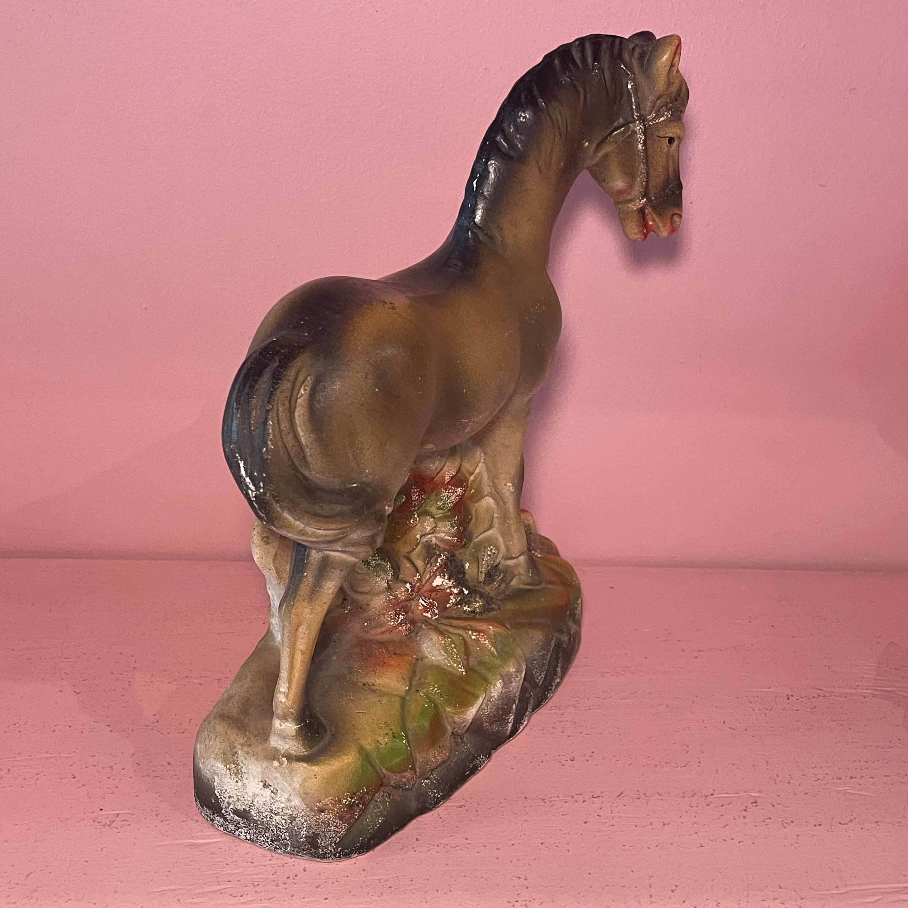 1950's Vintage Chalkware Horse