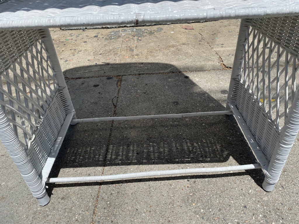 1970's Wicker Shelving Unit - 73" Tall