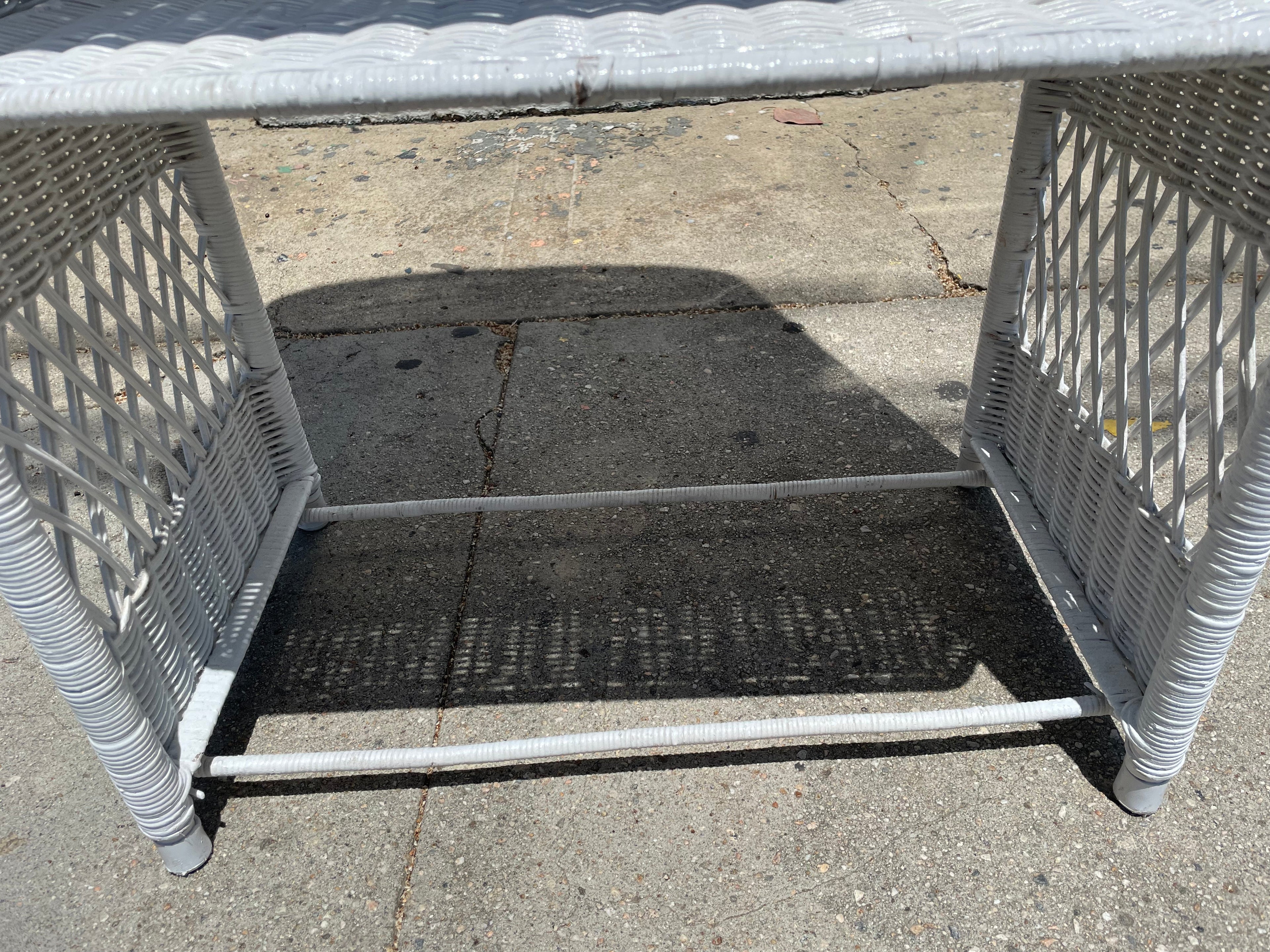 1970's Wicker Shelving Unit - 73" Tall