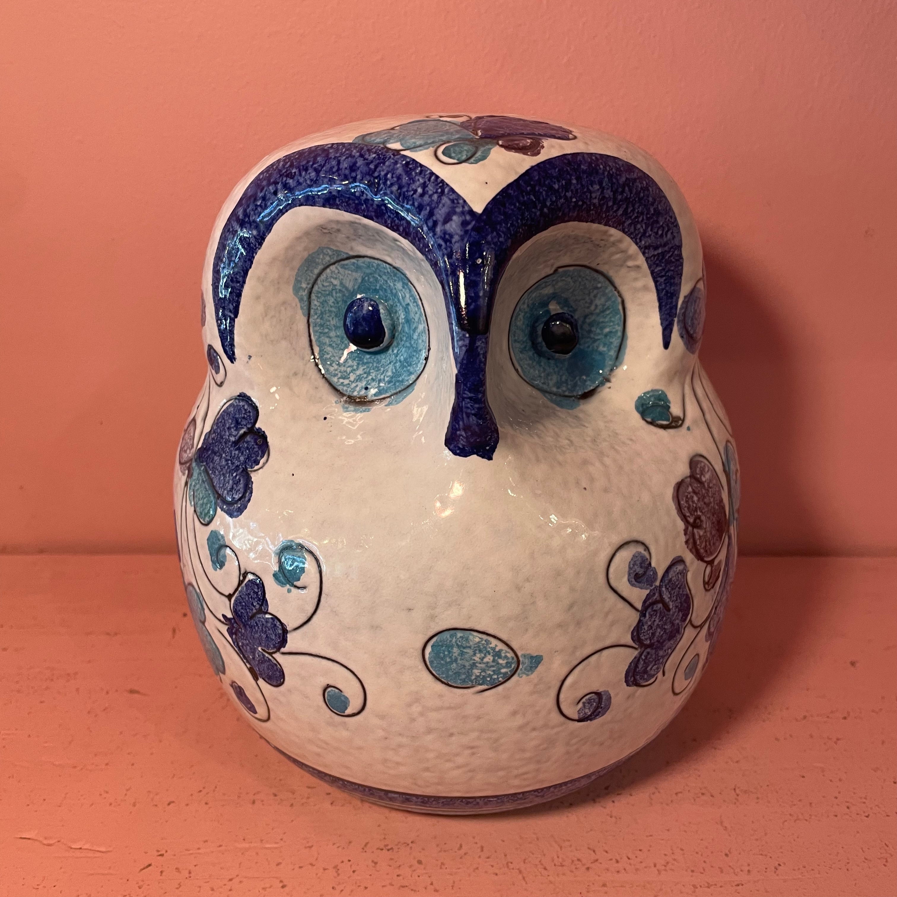 1960's Italian Ceramic Owl Bank