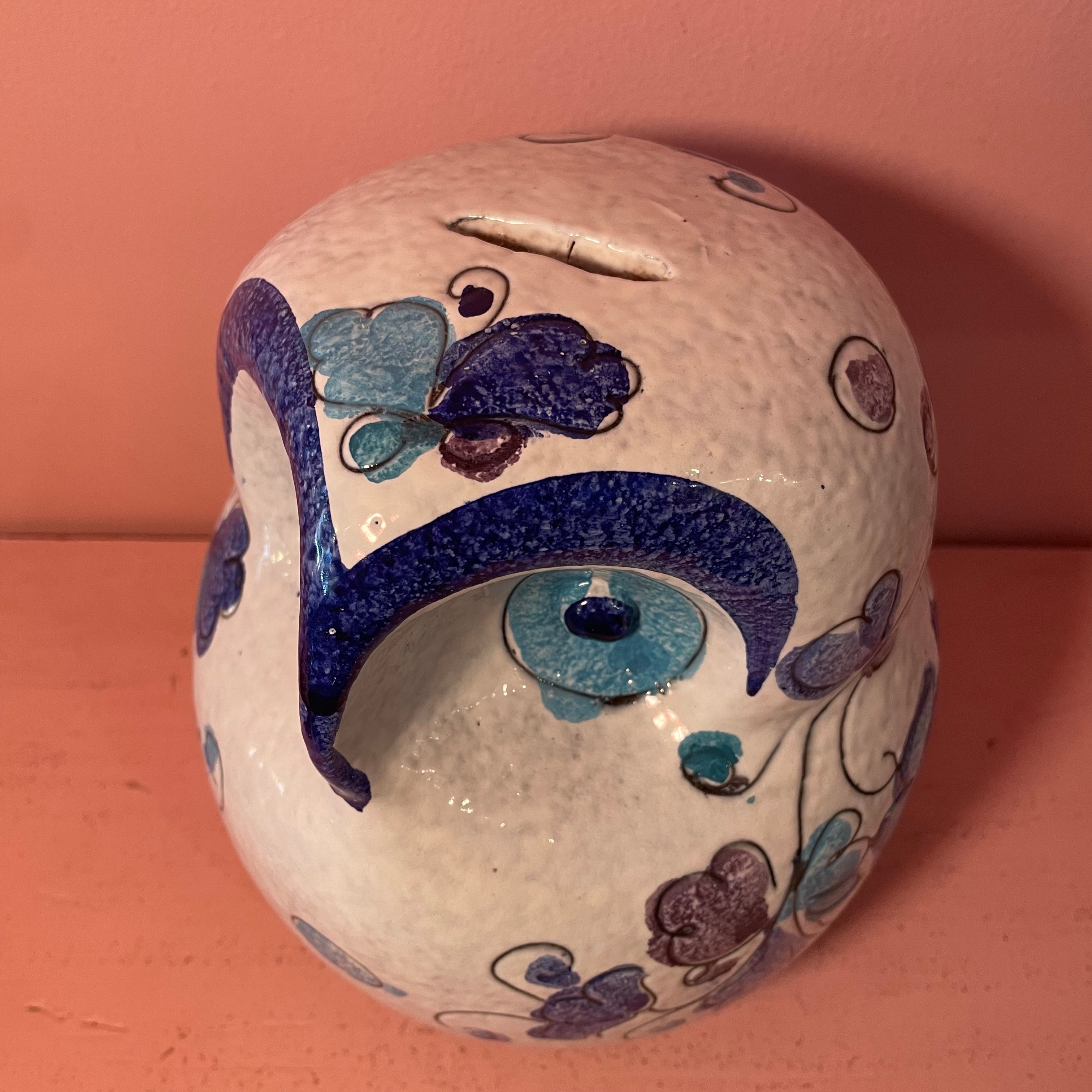 1960's Italian Ceramic Owl Bank
