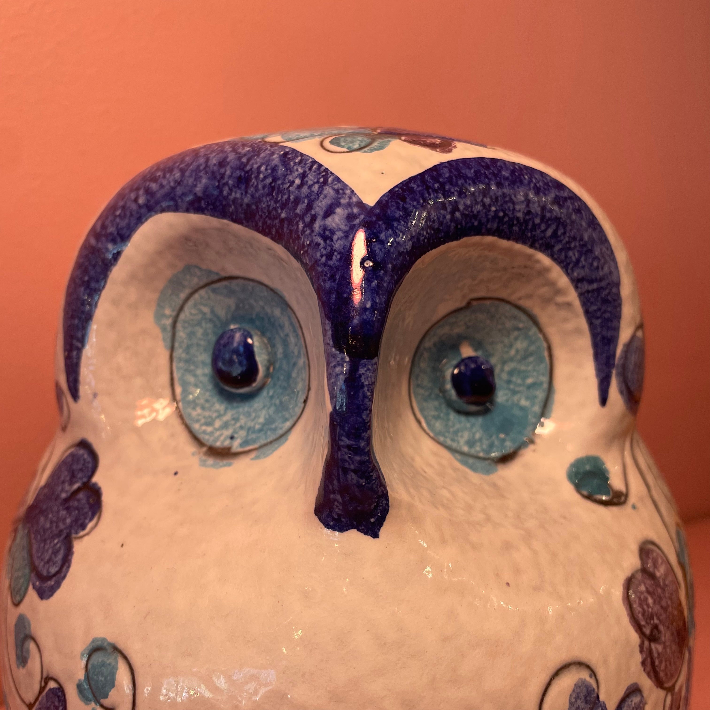 1960's Italian Ceramic Owl Bank
