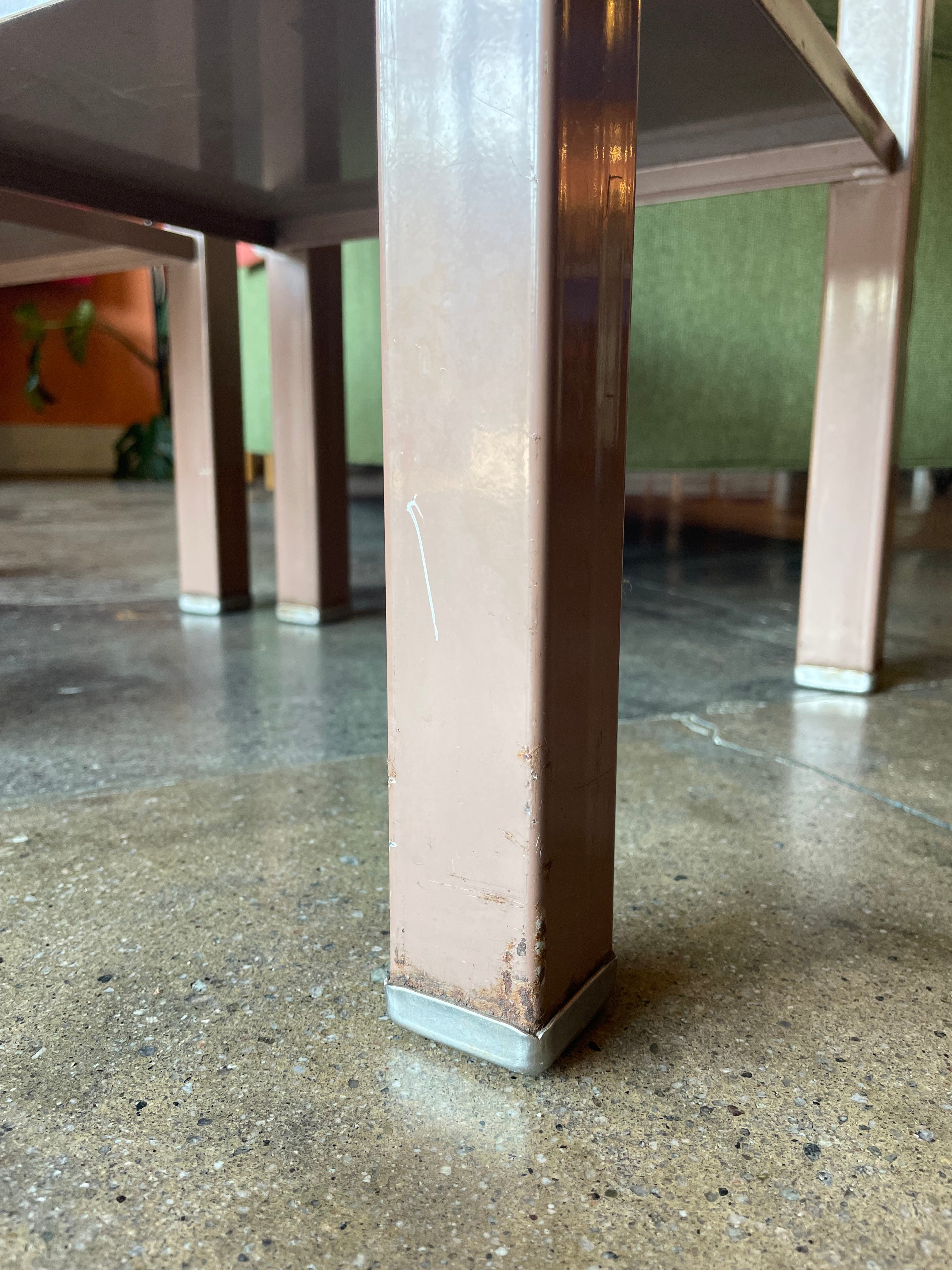 1940's Vintage Simmons Furniture Metal Nightstands - A Pair