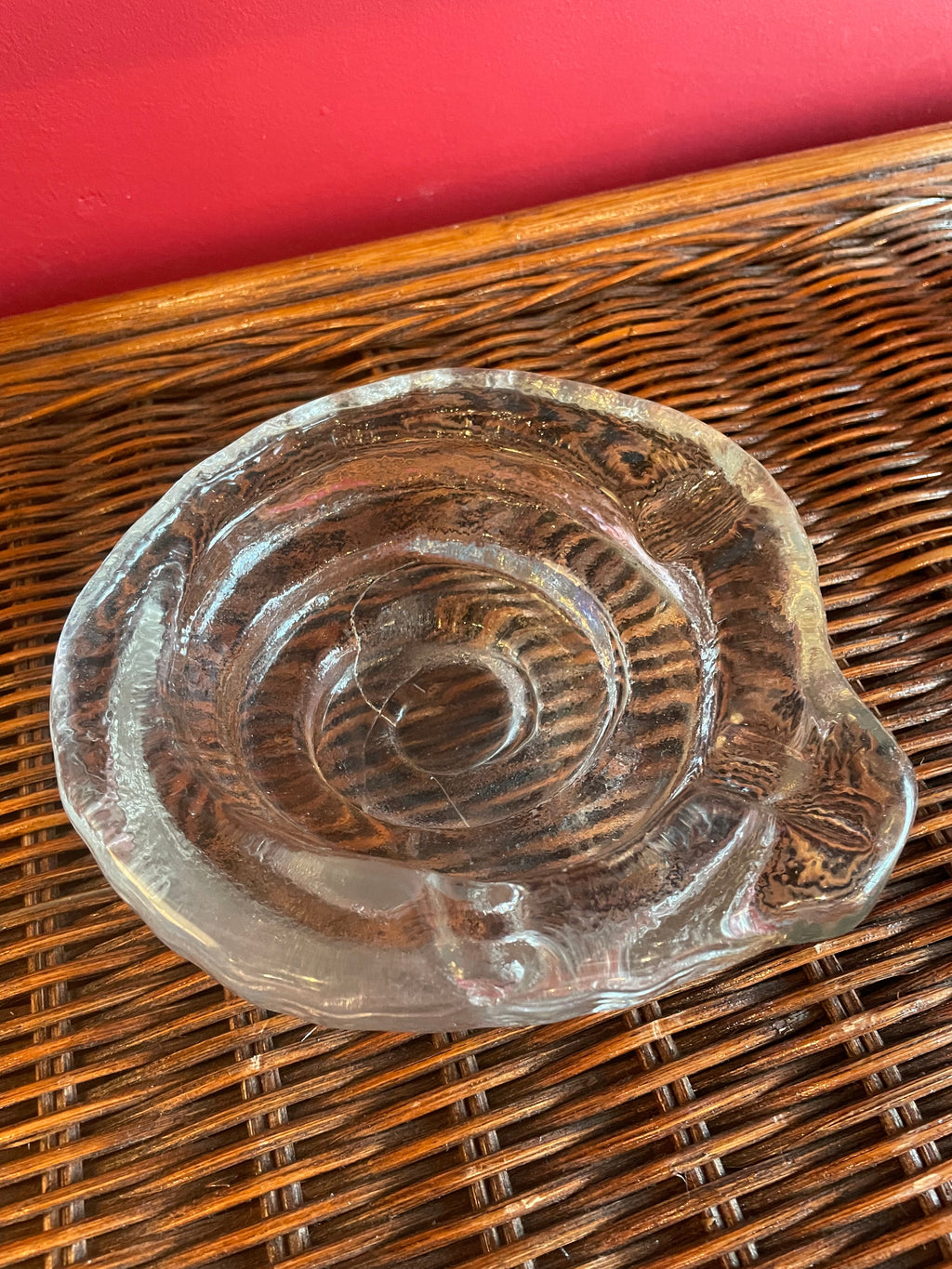1970's Vintage Art Glass Ashtray