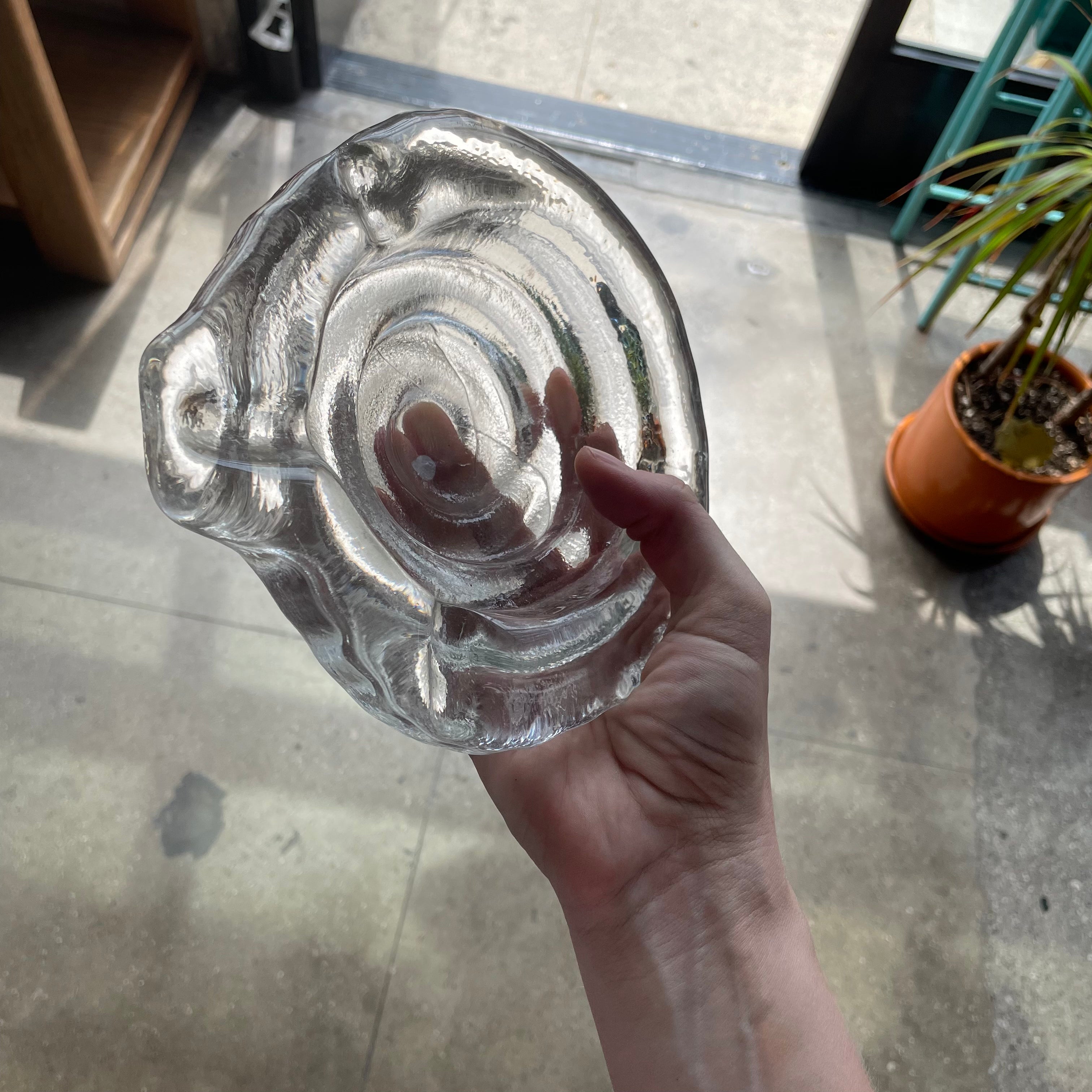 1970's Vintage Art Glass Ashtray