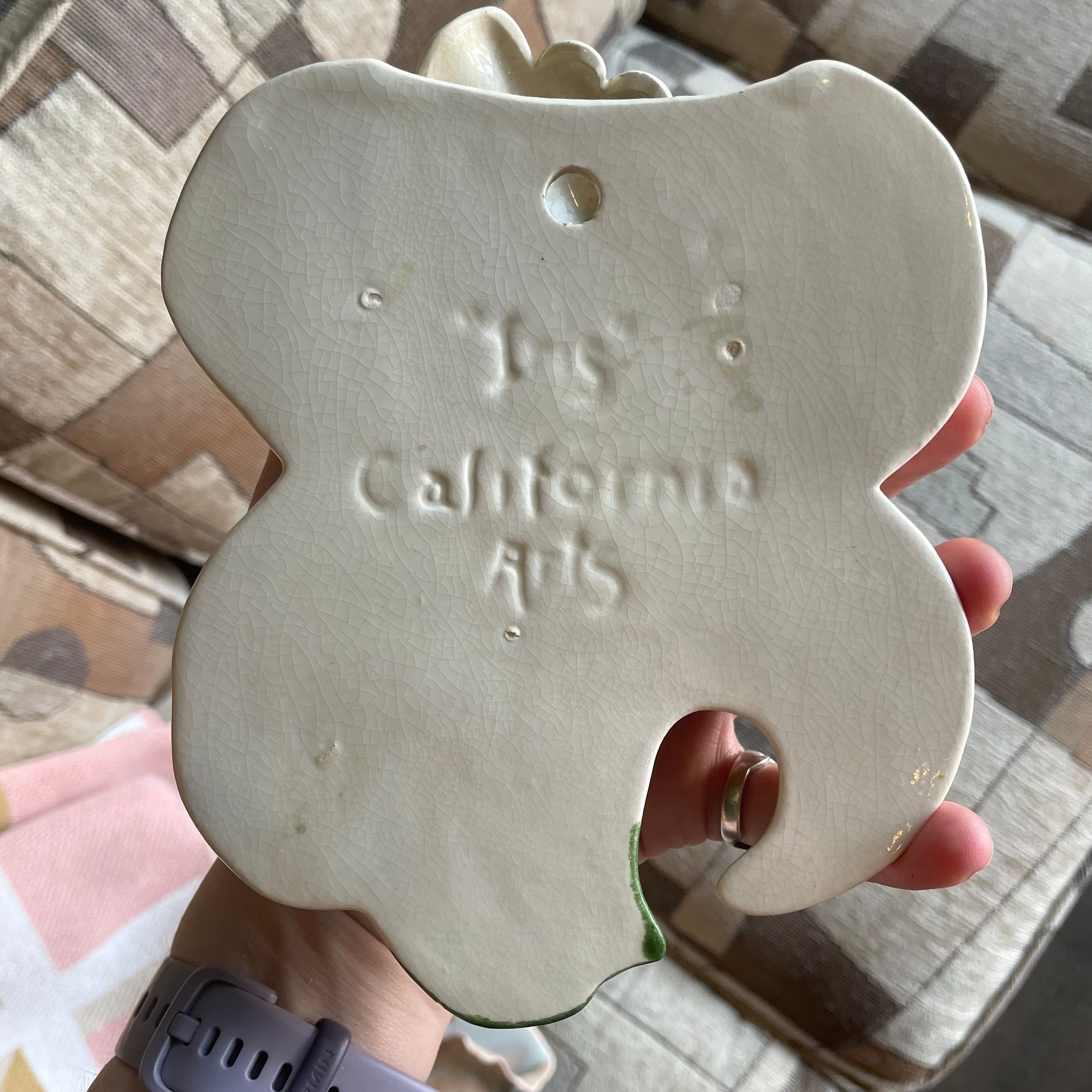 1940's Ceramic Iris Wall Pocket