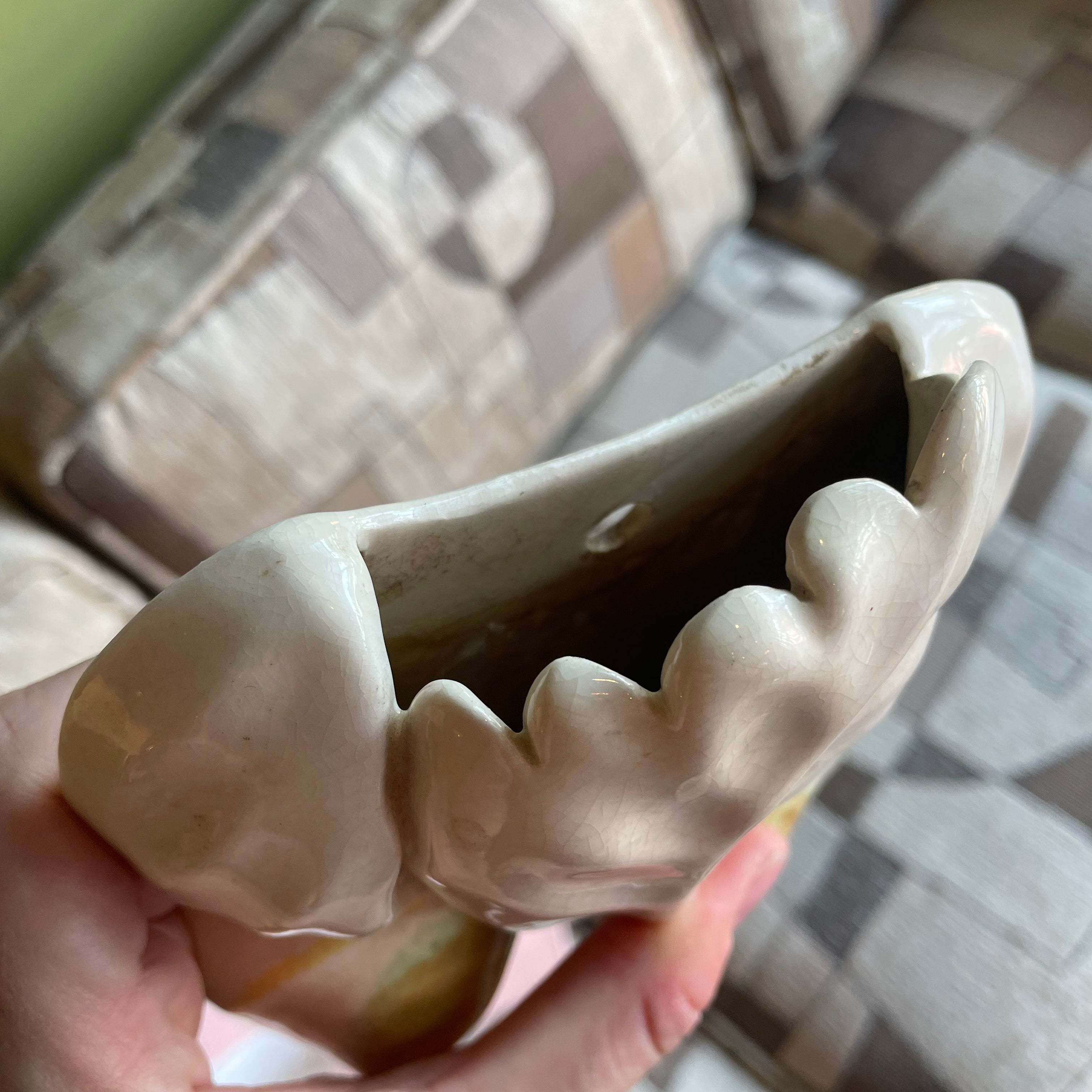 1940's Ceramic Iris Wall Pocket