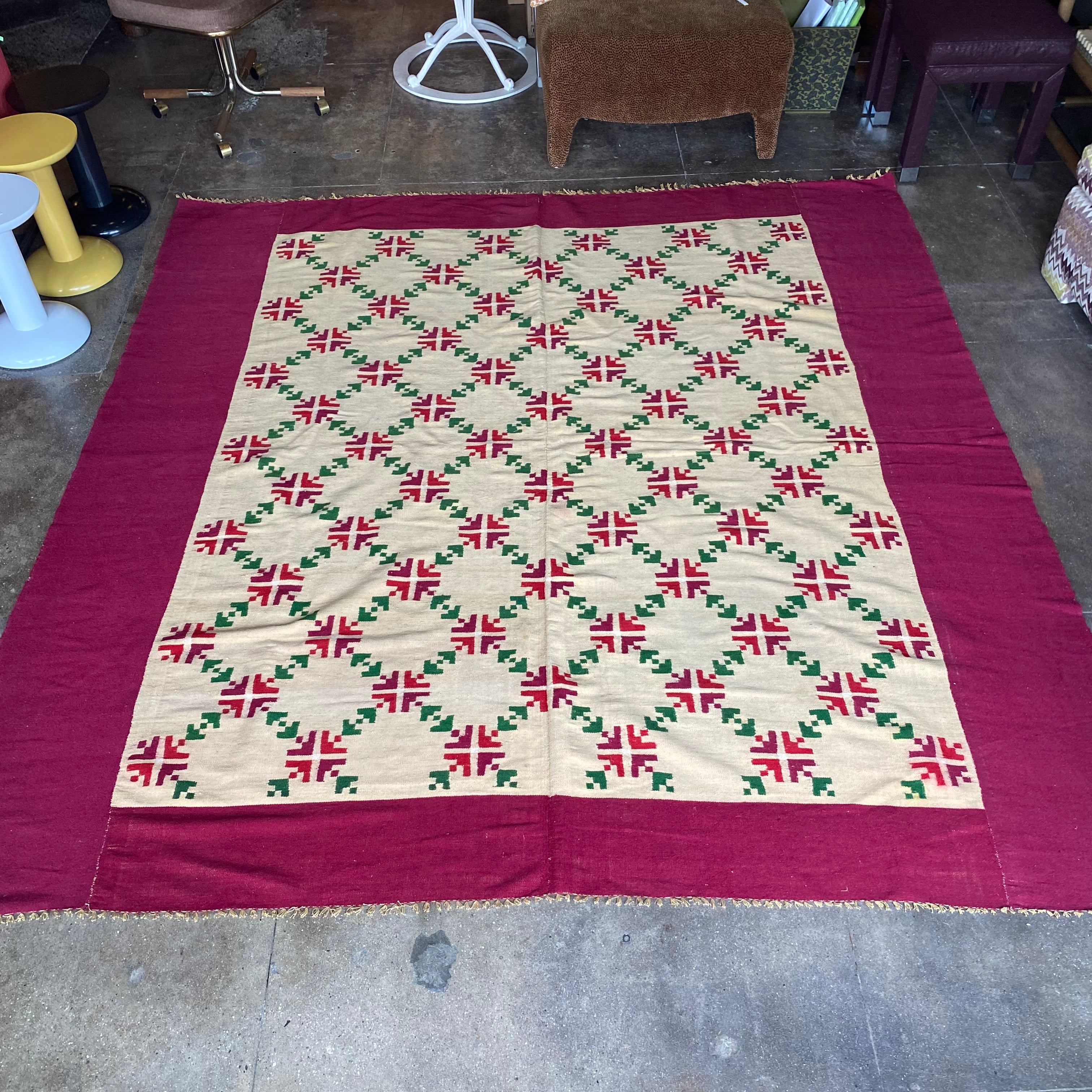 7'4” x 7'9” Vintage Turkish Rug