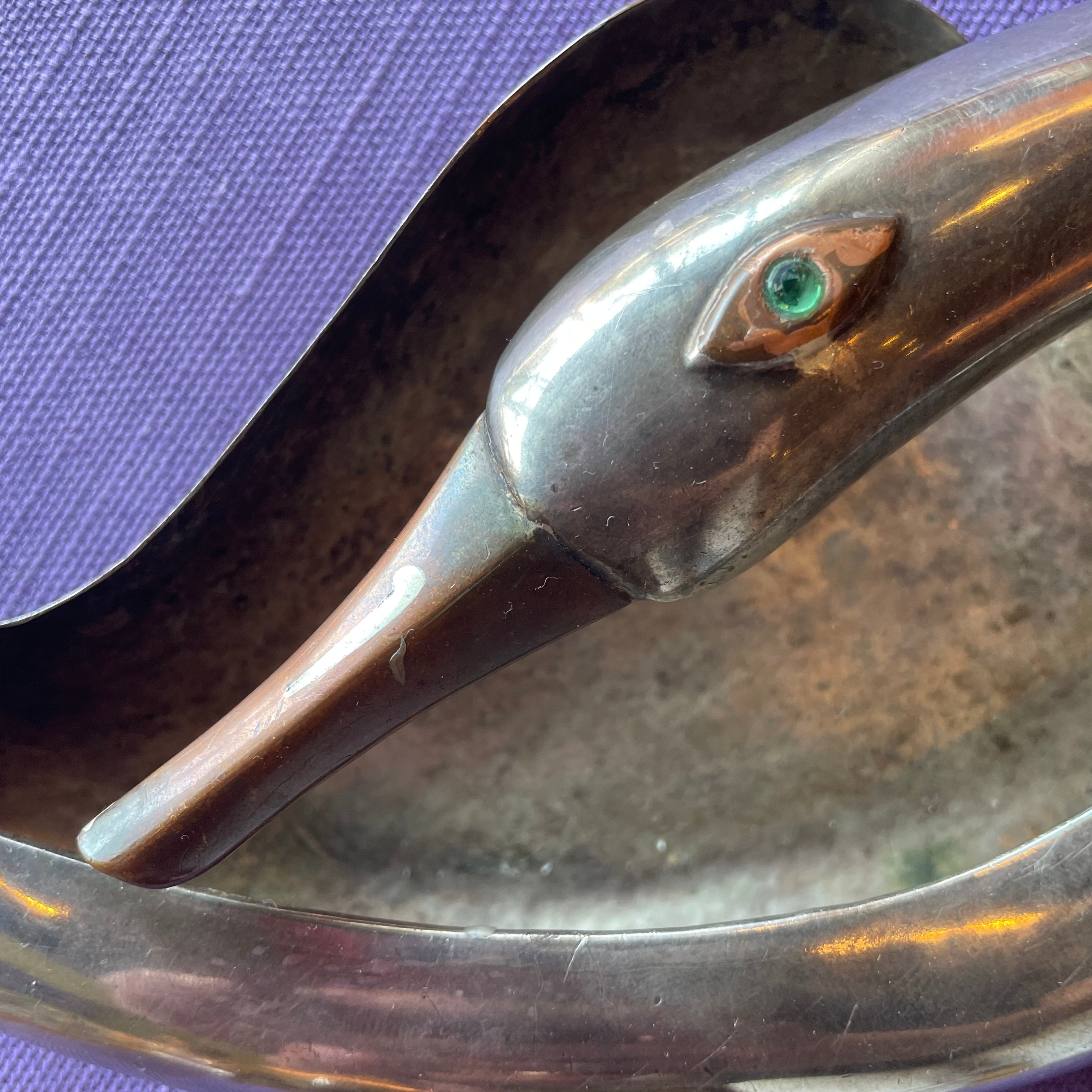 Vintage Los Castillo Silverplate Swan Dish