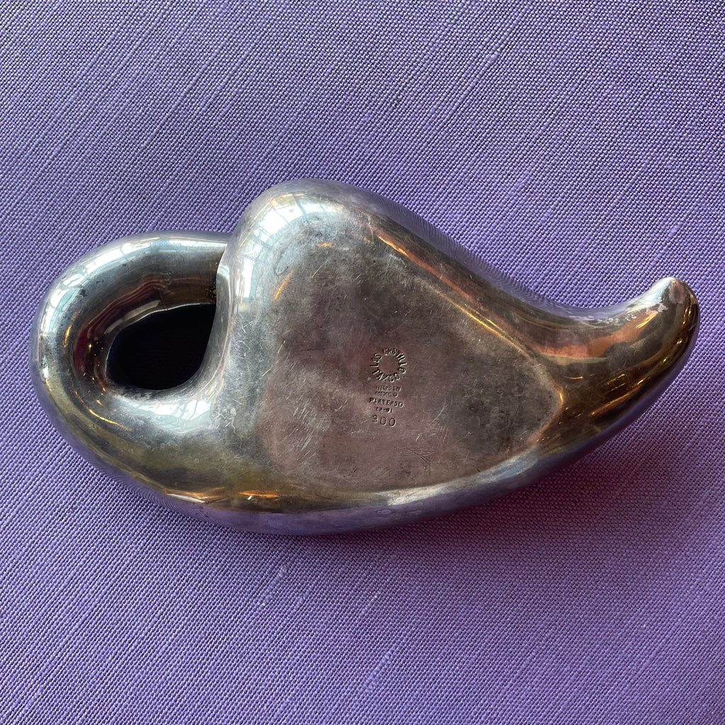 Vintage Los Castillo Silverplate Swan Dish