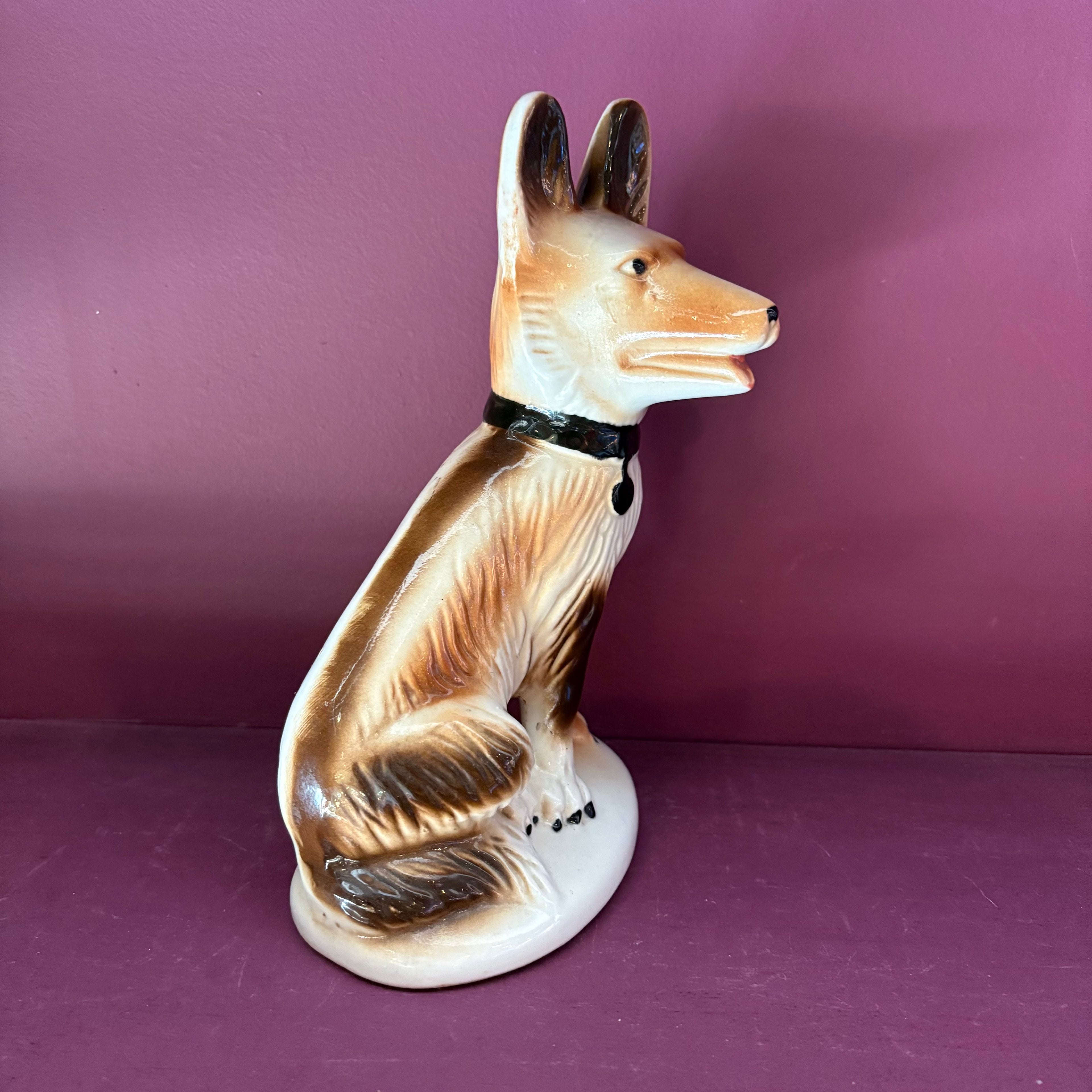 Vintage Brazilian Ceramic Dog Figure