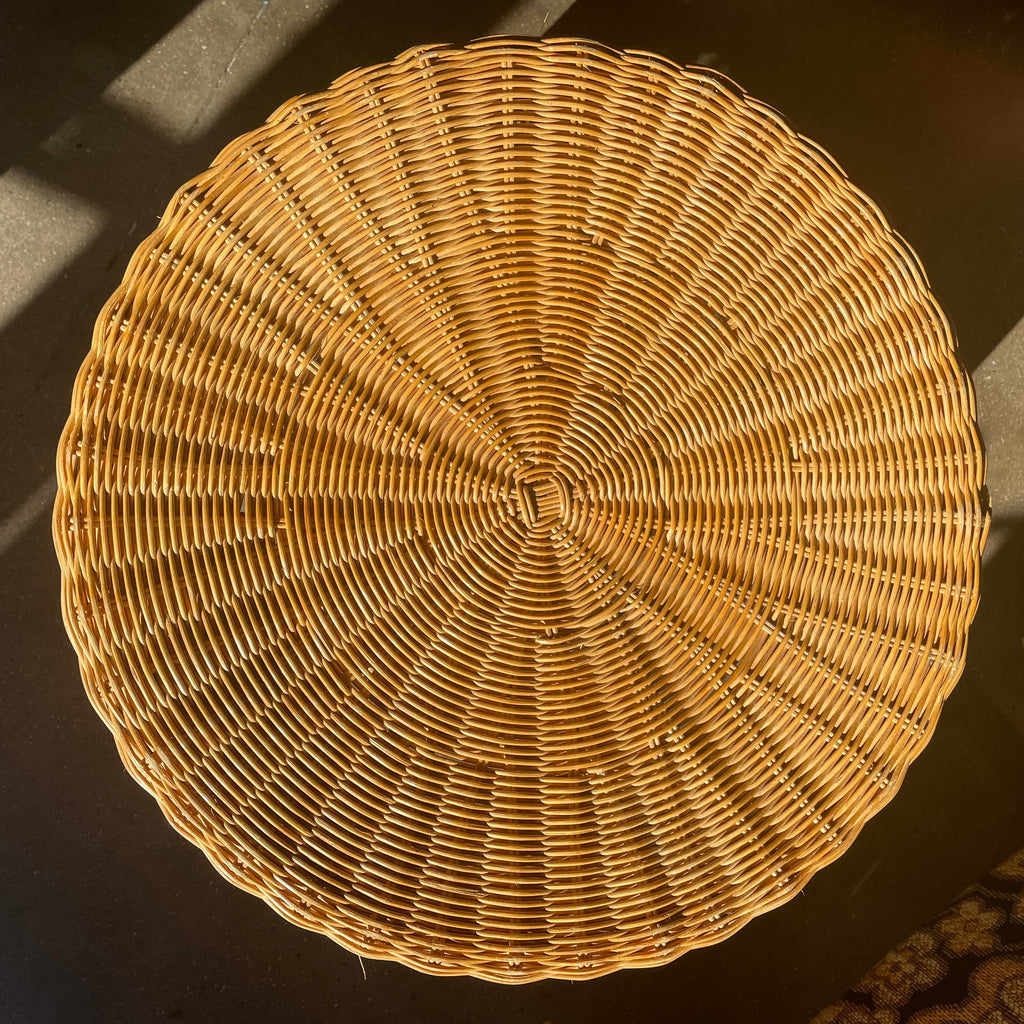 Vintage Ikea Rattan Footstool