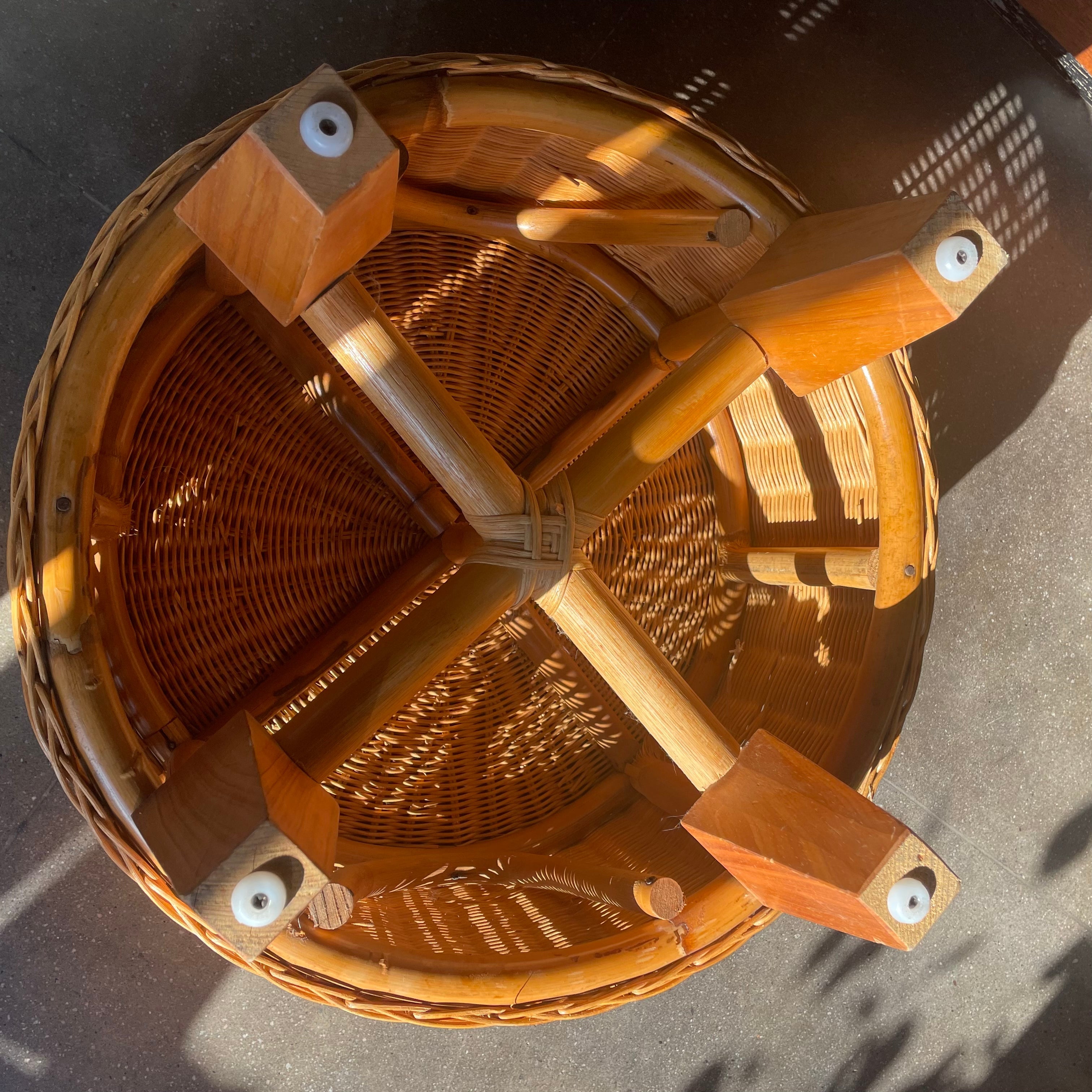 Vintage Ikea Rattan Footstool