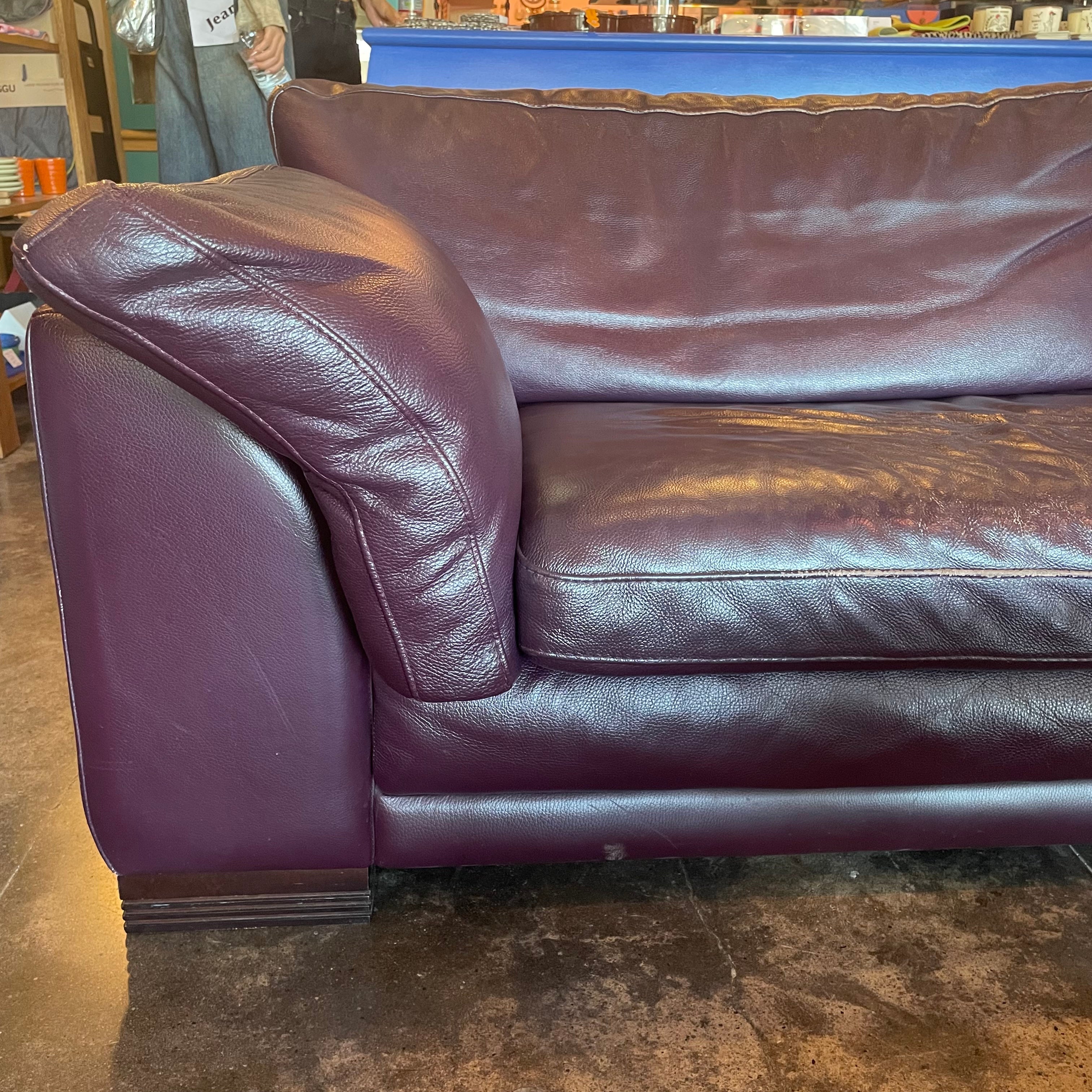 1980's Vintage Italian Leather Sofa by Natuzzi