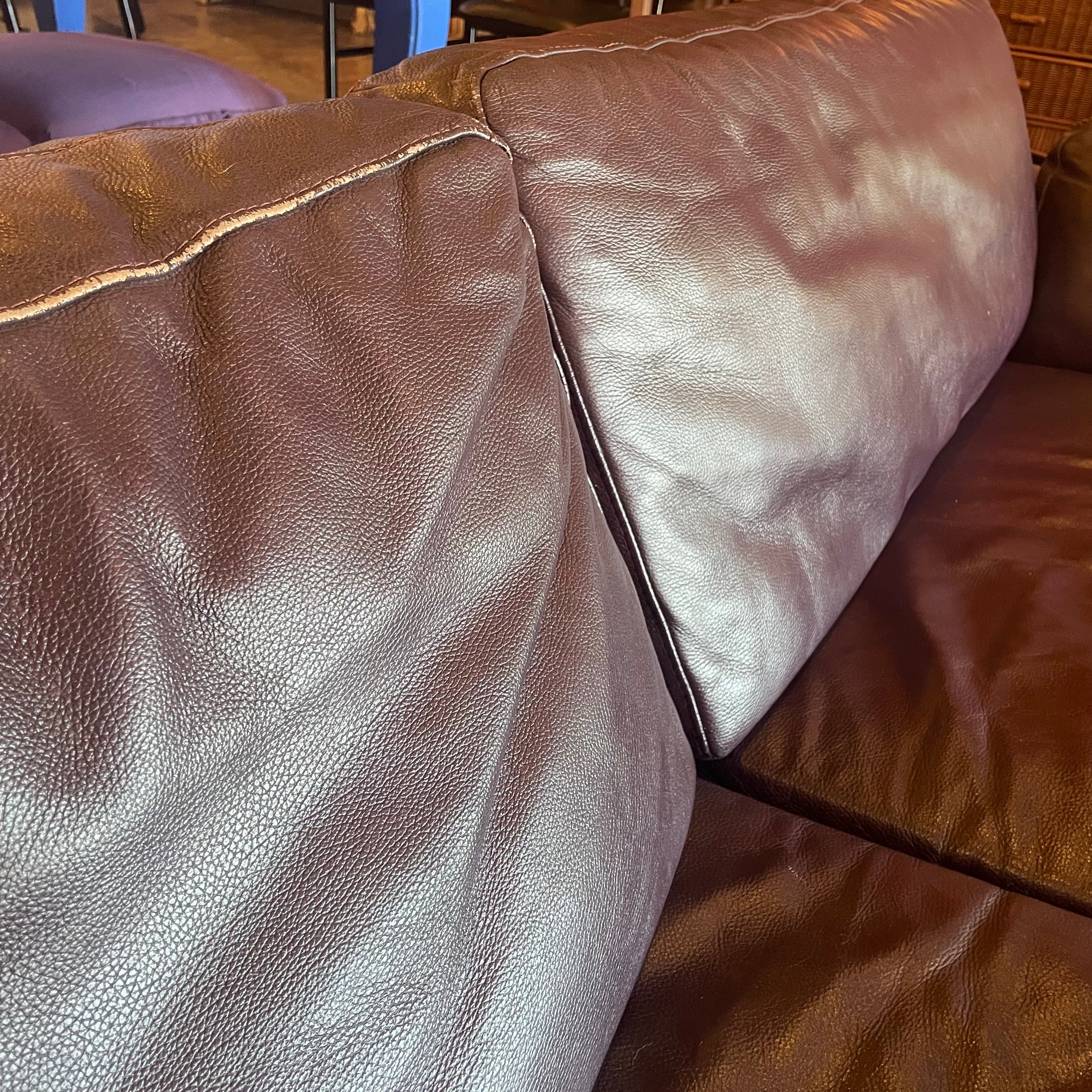 1980's Vintage Italian Leather Sofa by Natuzzi