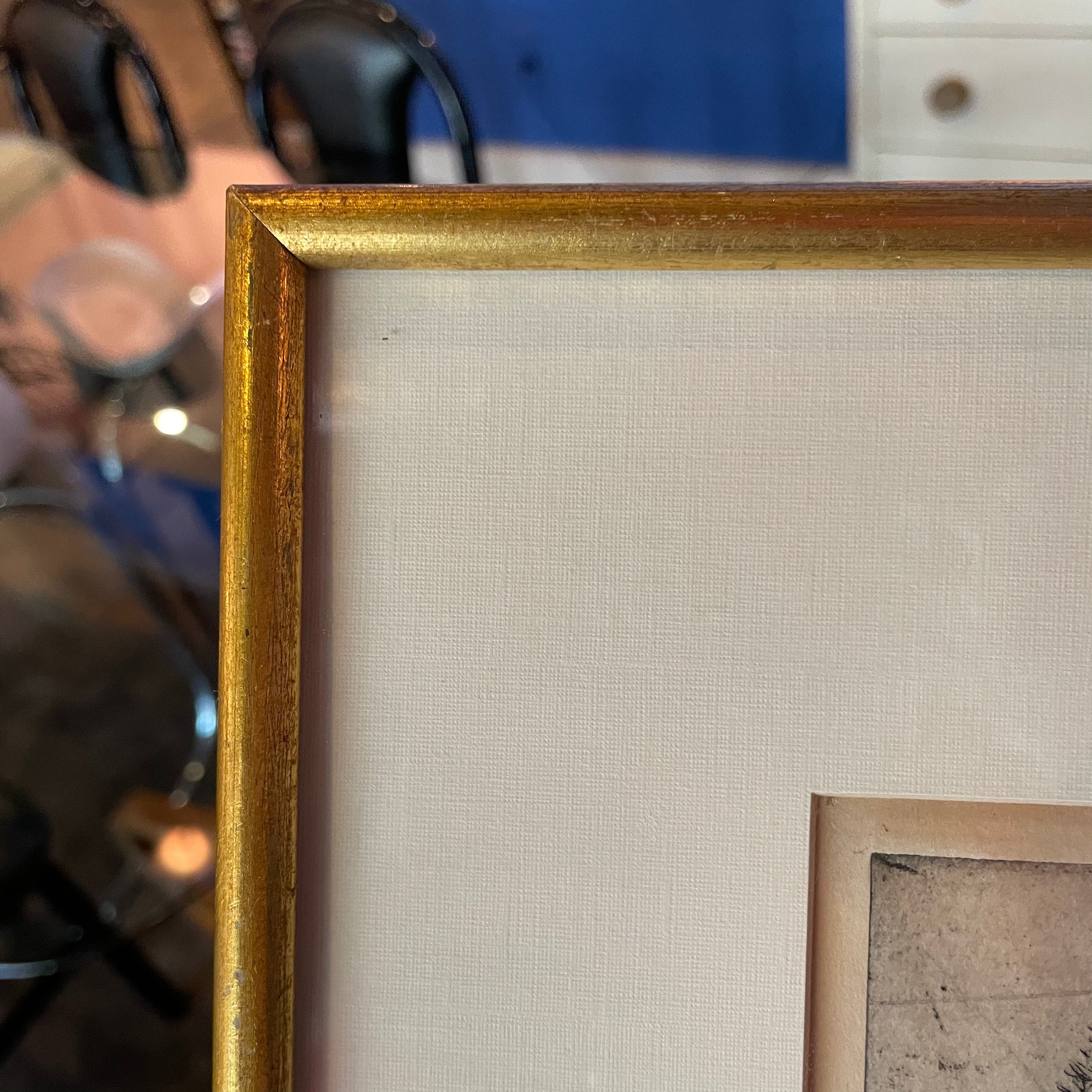 Vintage Framed Etching: "Georgetown" by Gustav Trois - 10" x 13"