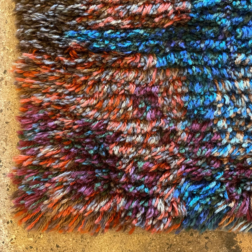 1970's Swedish Rya Shag Rug - 37" x 68"