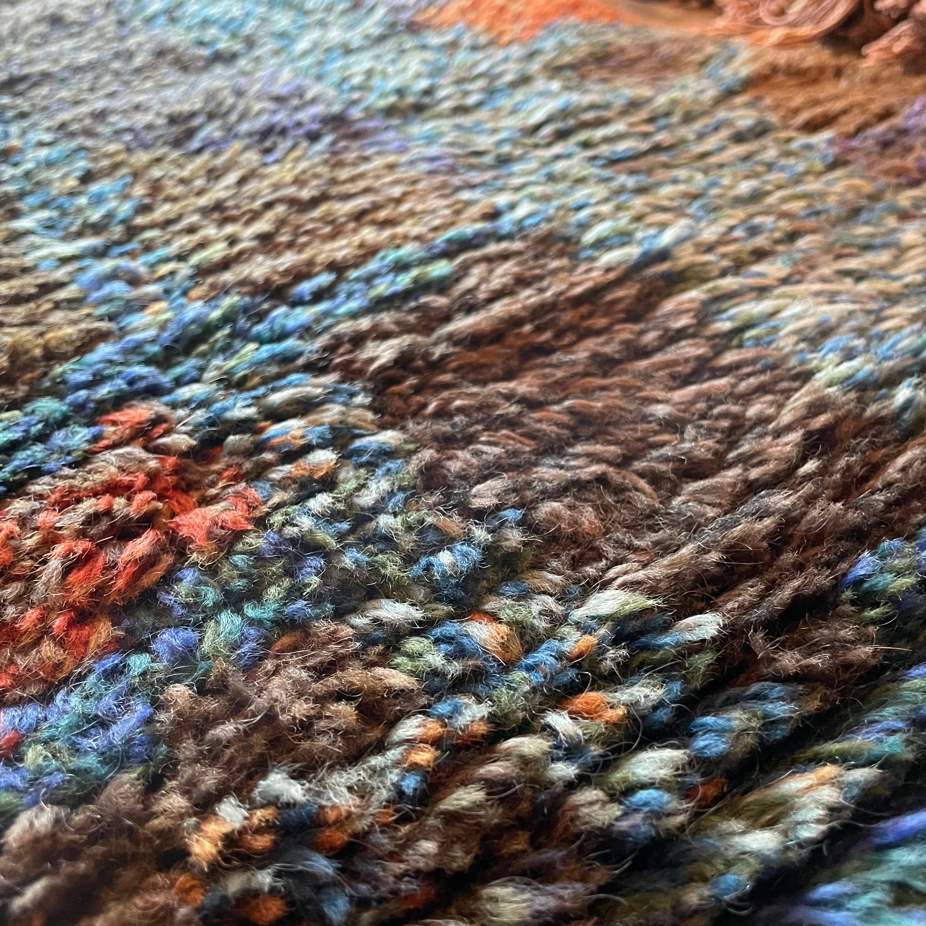 1970's Swedish Rya Shag Rug - 37" x 68"