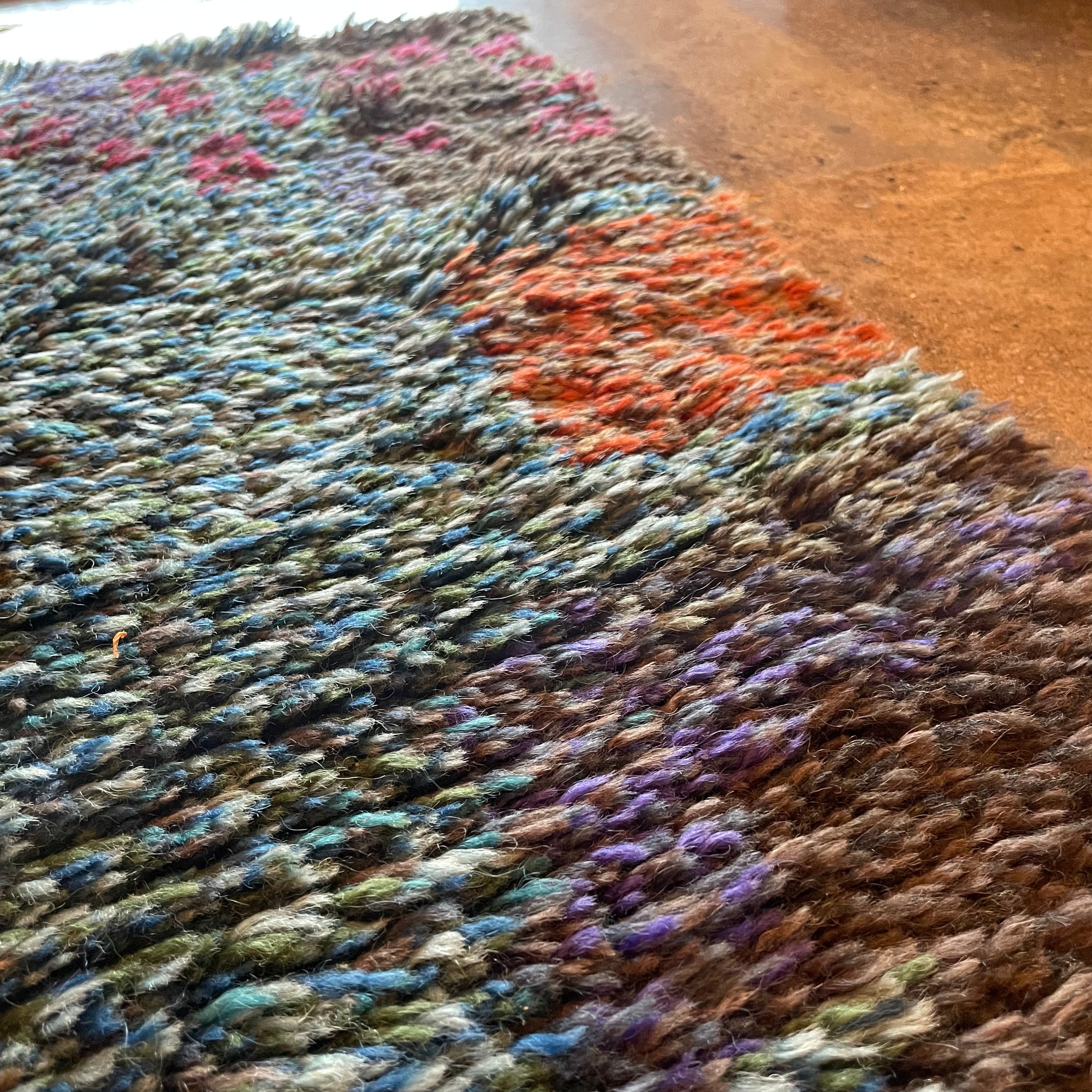 1970's Swedish Rya Shag Rug - 37" x 68"