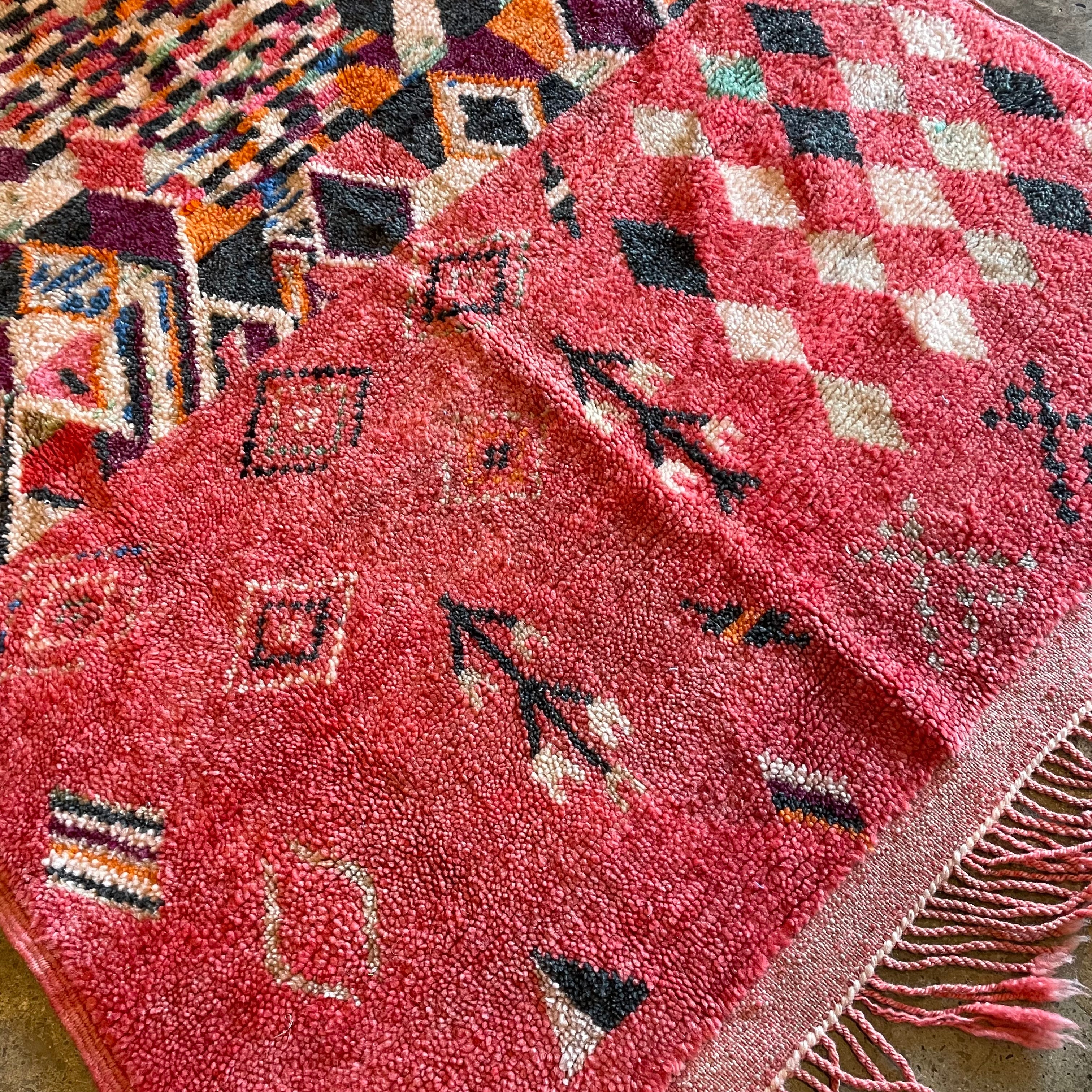 Vintage Abstract Moroccan Rug - 46" x 68"