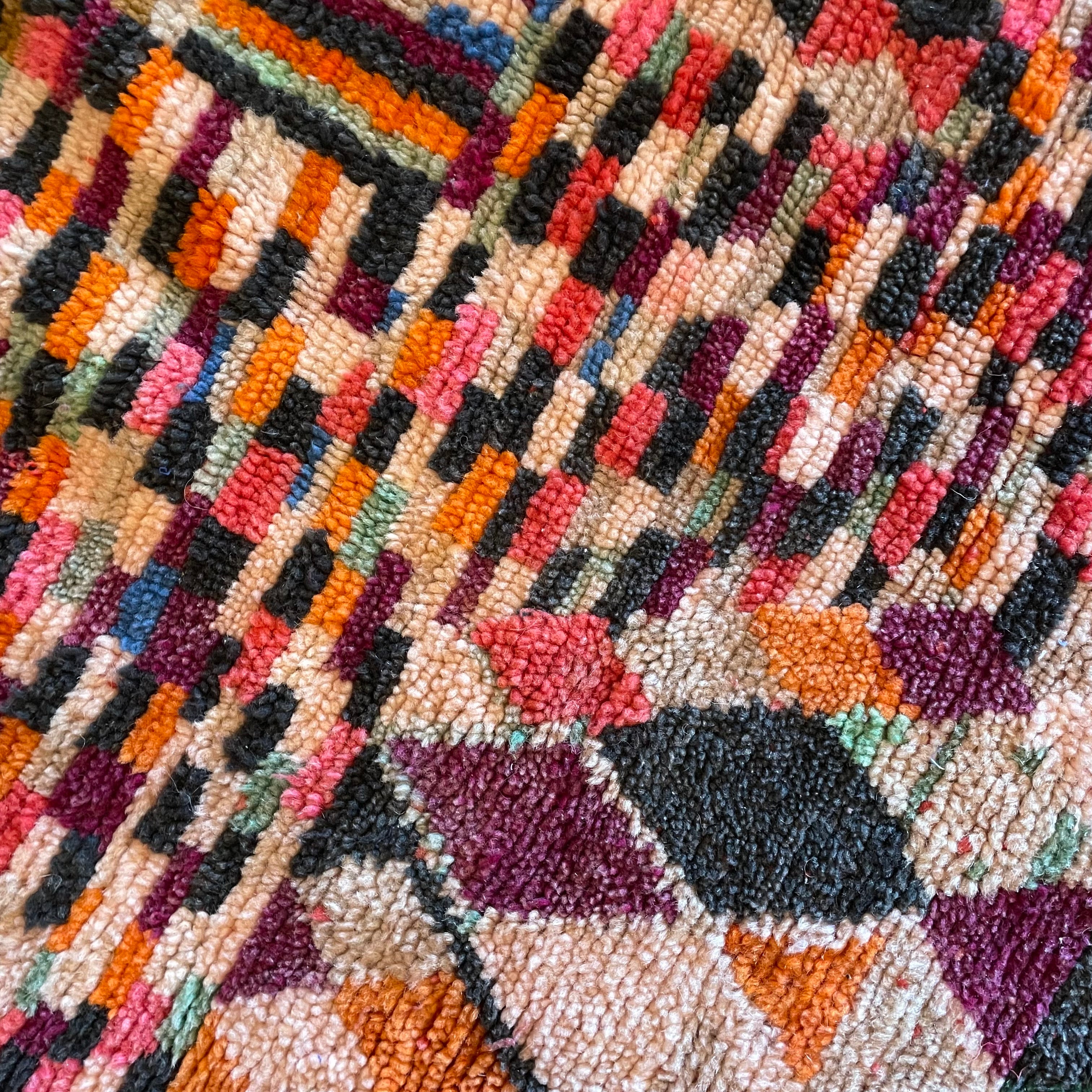 Vintage Abstract Moroccan Rug - 46" x 68"