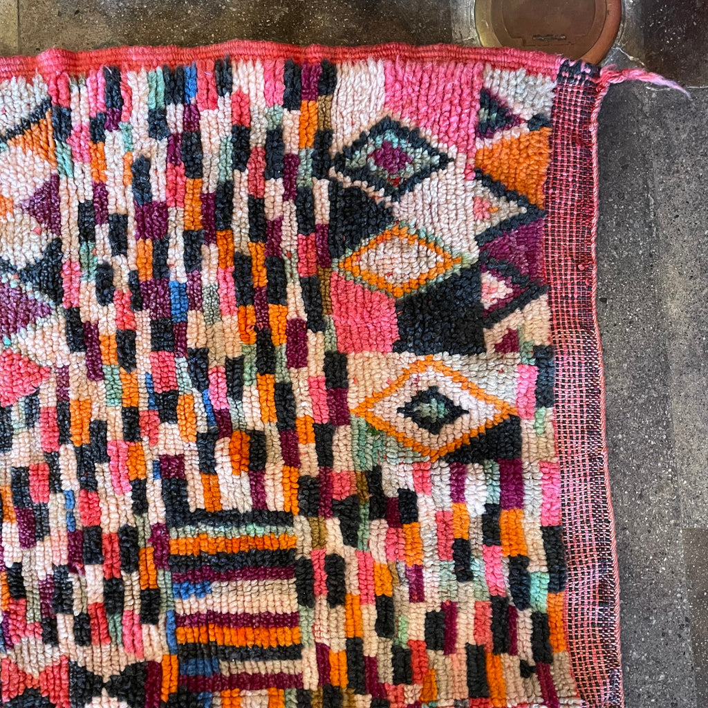 Vintage Abstract Moroccan Rug - 46" x 68"