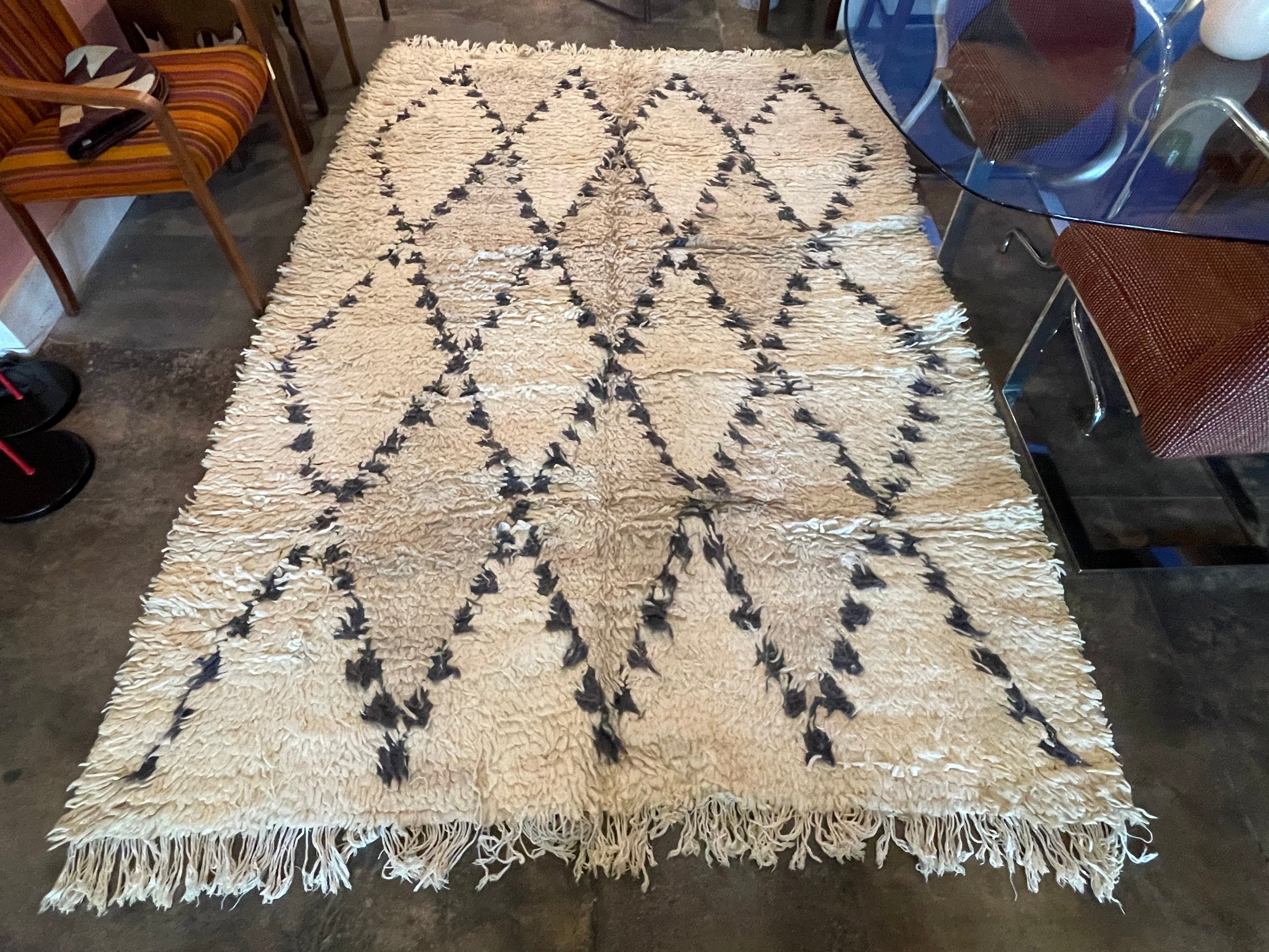 Vintage Moroccan Berber Rug - 6' x 9'7"