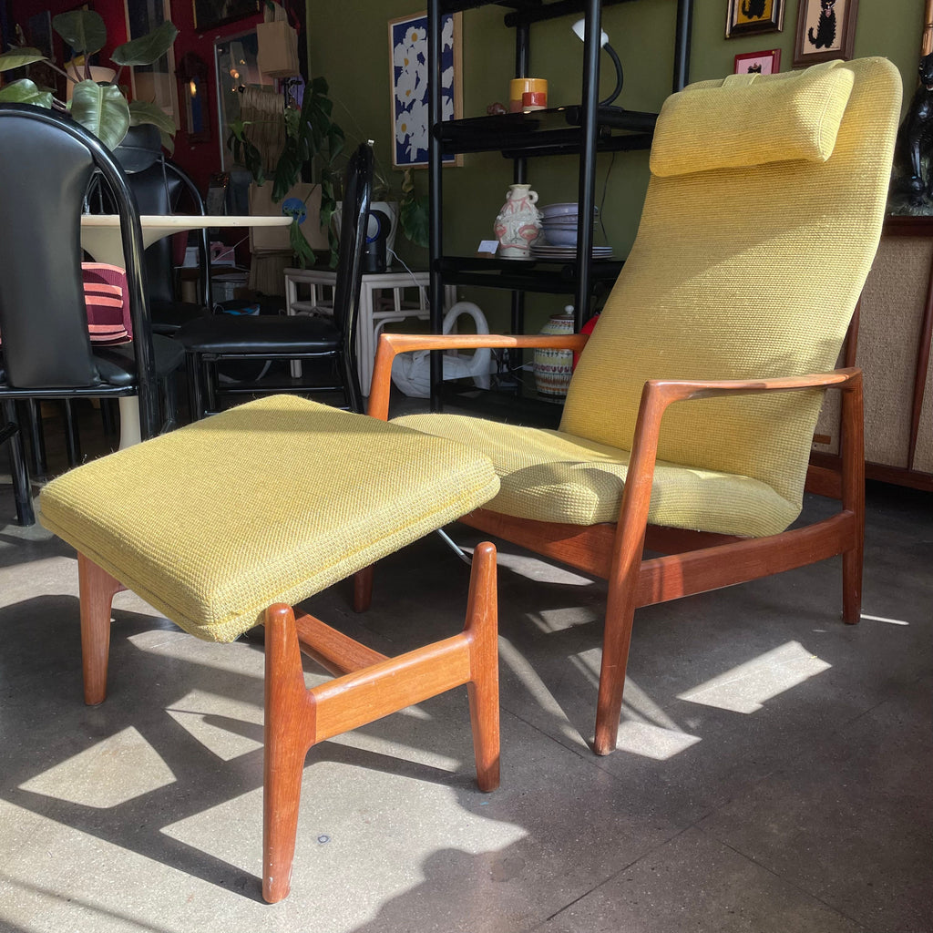 1960's Vintage Dux Armchair + Ottoman Set