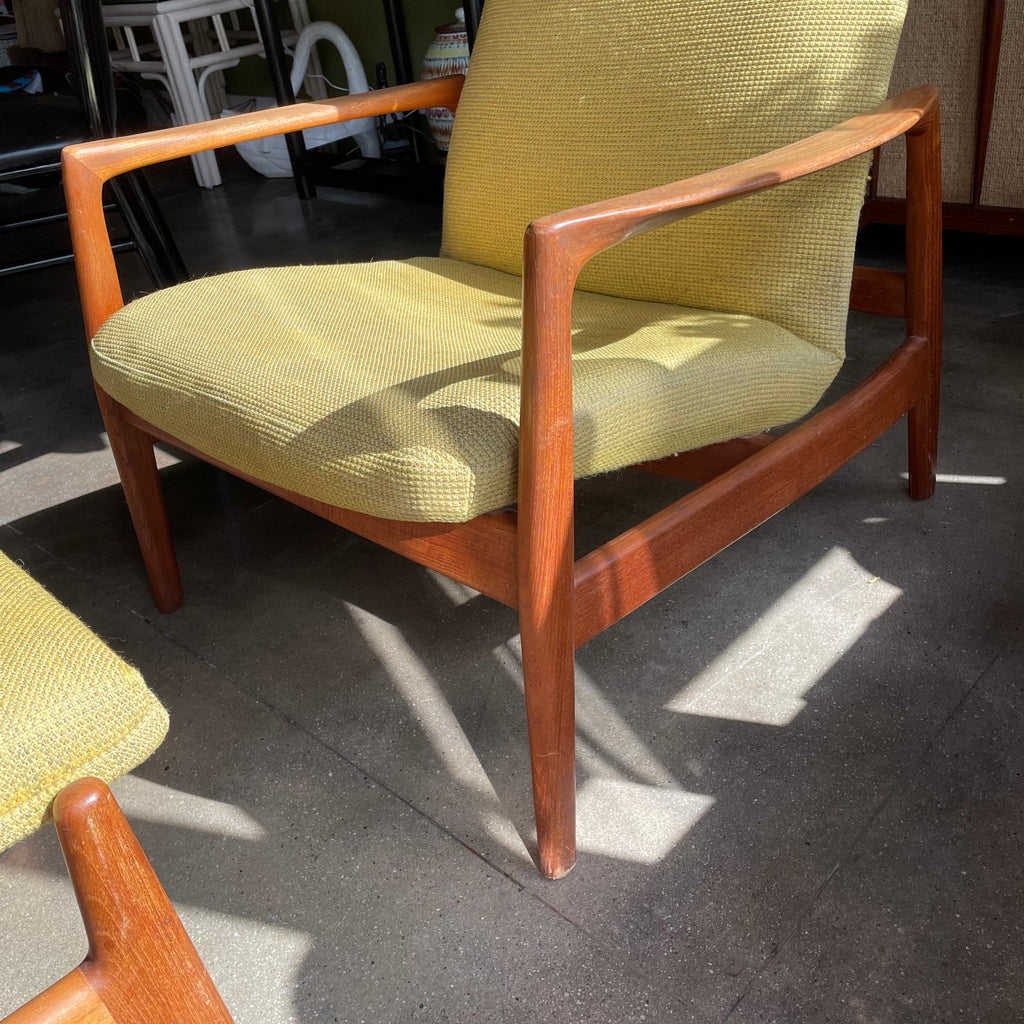 1960's Vintage Dux Armchair + Ottoman Set