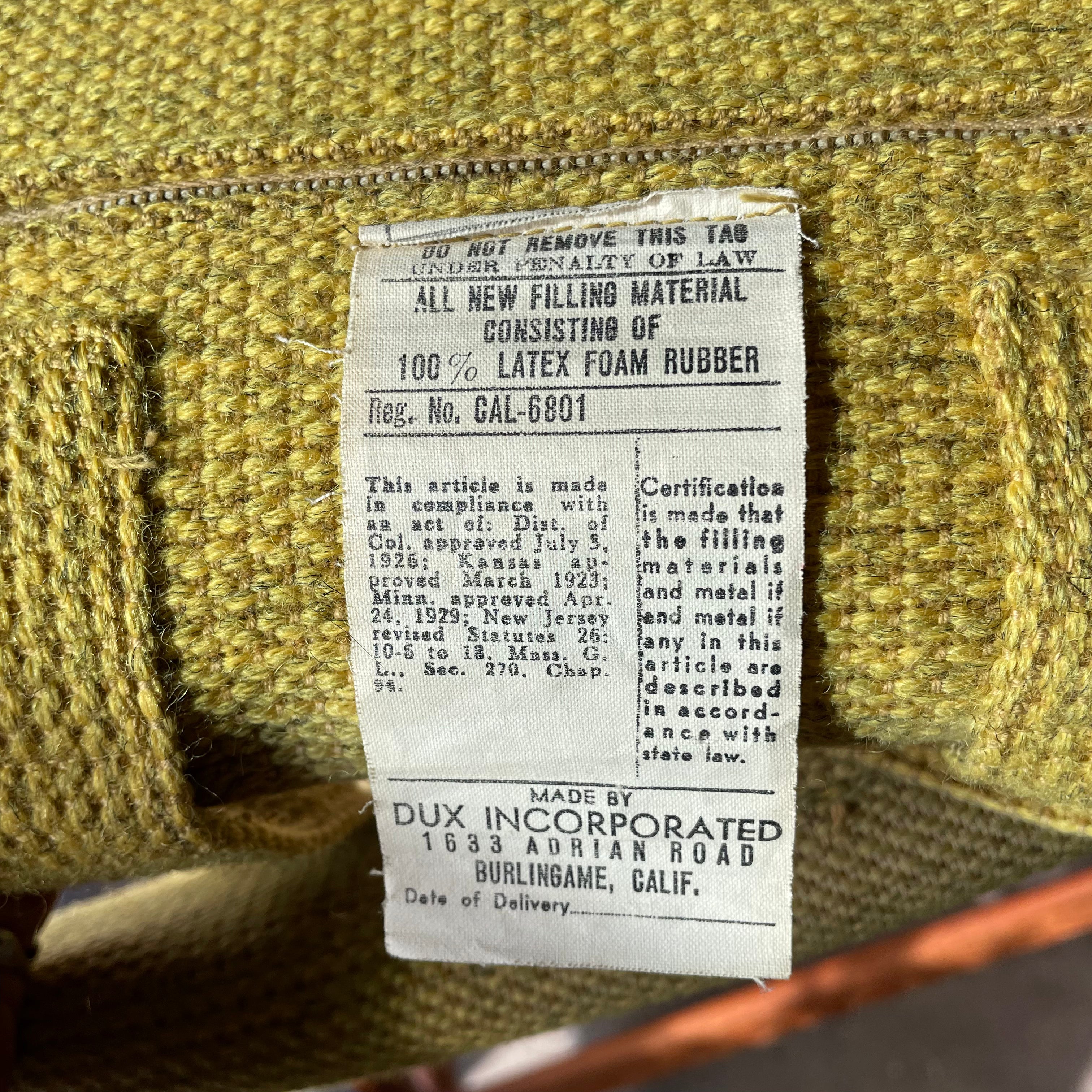 1960's Vintage Dux Armchair + Ottoman Set