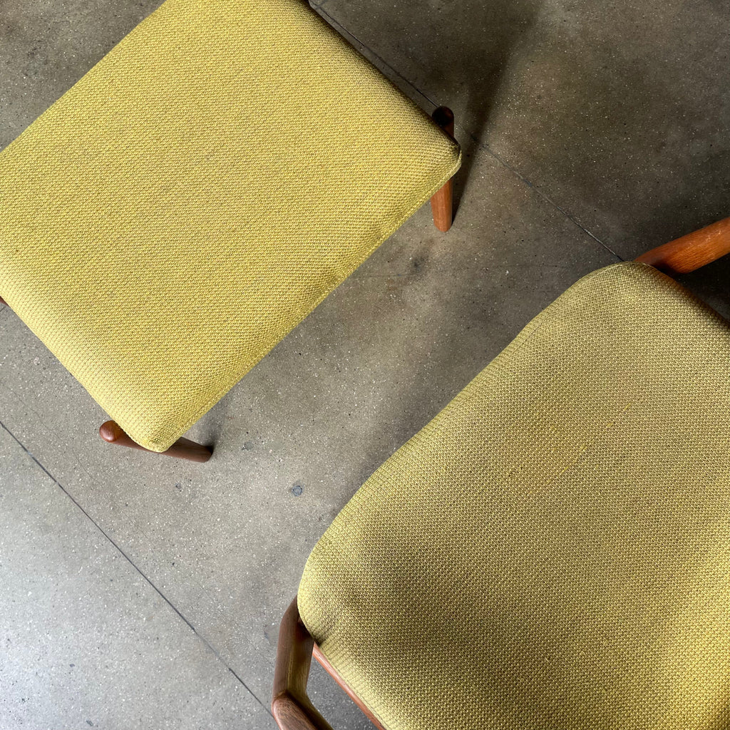 1960's Vintage Dux Armchair + Ottoman Set