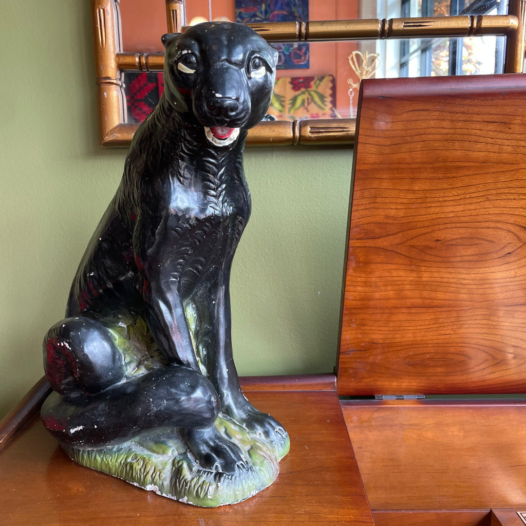 1940's Vintage Chalkware Panther Statue