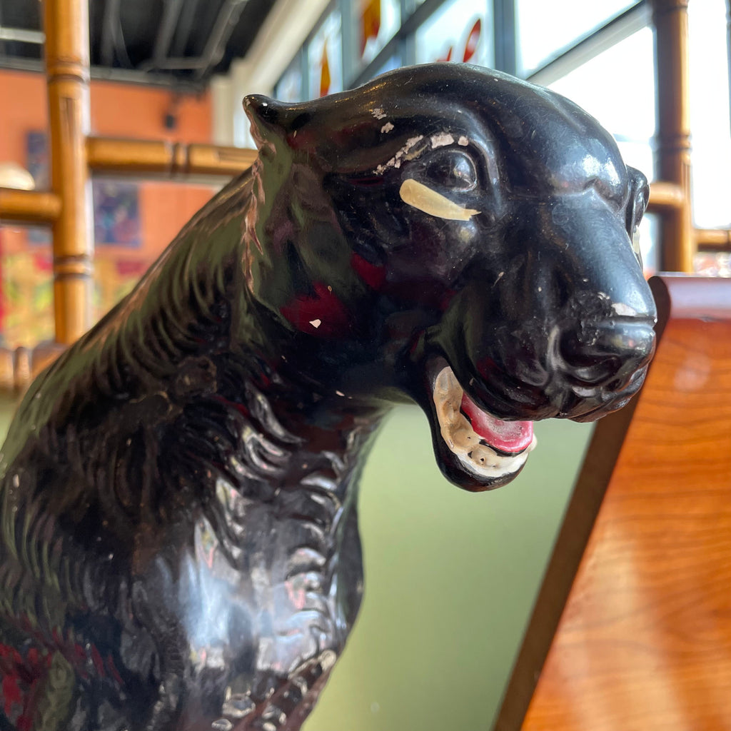 1940's Vintage Chalkware Panther Statue